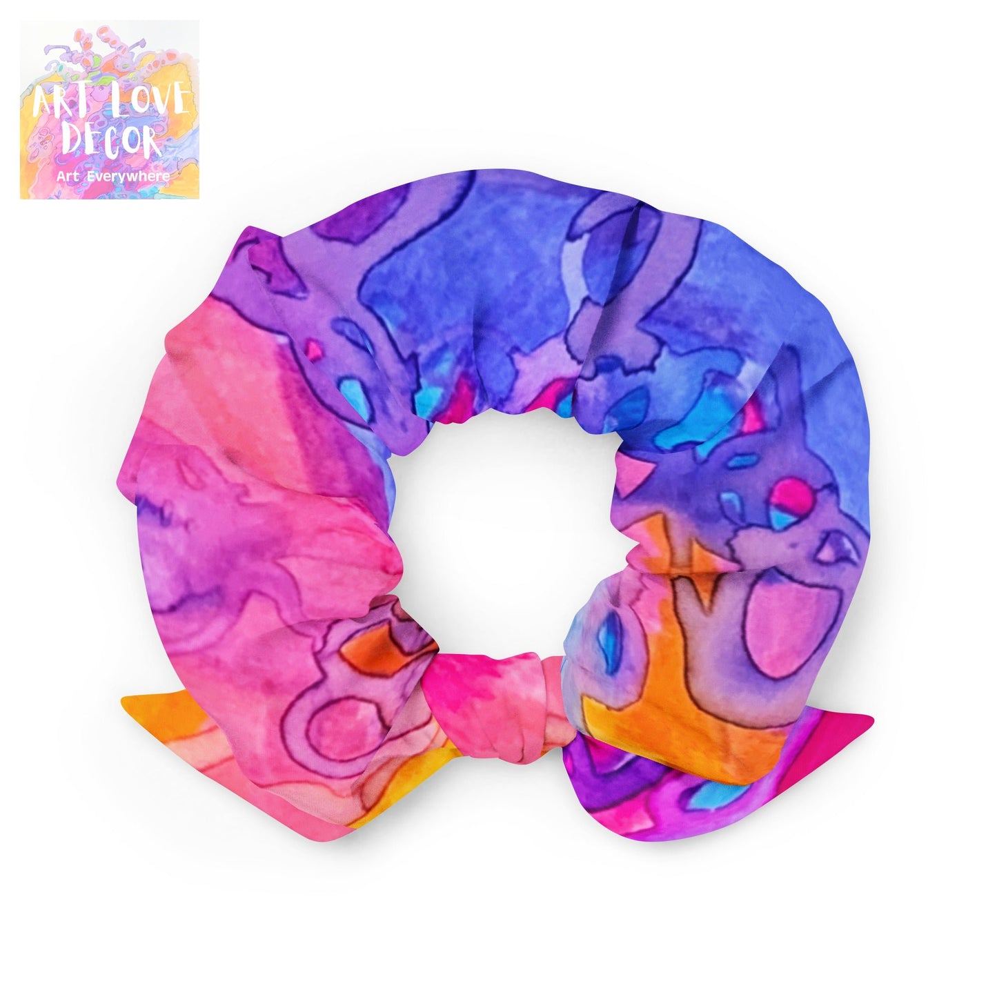 Carried Away Abstract Recycled Scrunchie
