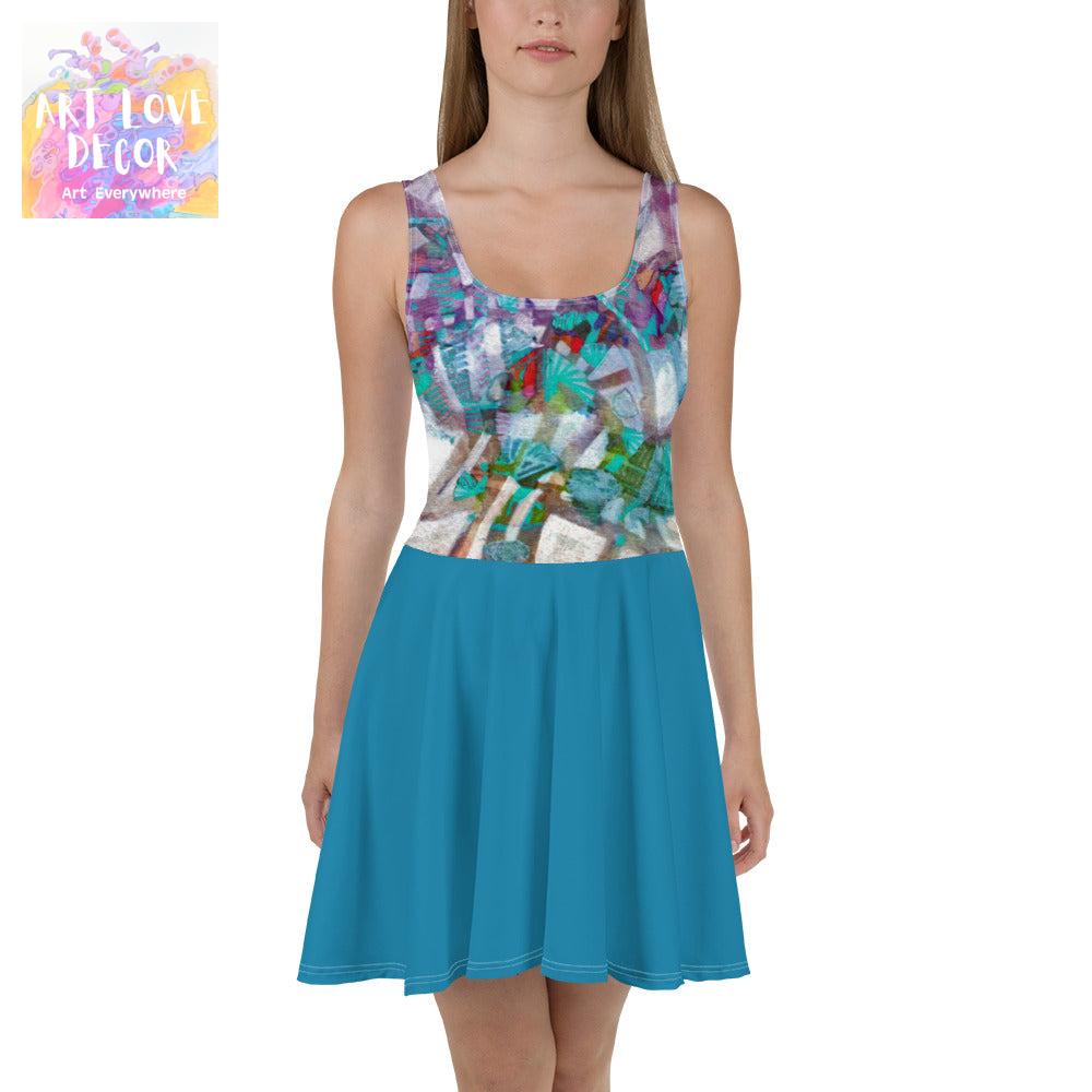 Rising Fog Skater Women's Dress - Art Love Decor