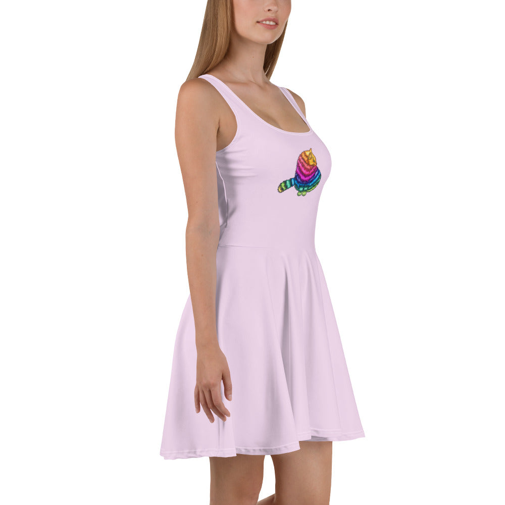 Rainbow Cat Skater Women's Dress - Art Love Decor