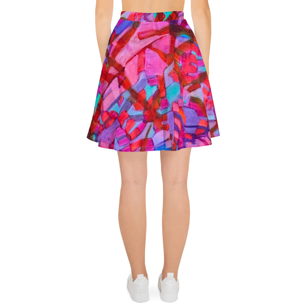 Separation Abstract Skater Skirt