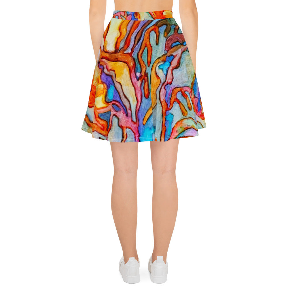Coral Reef Abstract Skater Skirt - Art Love Decor