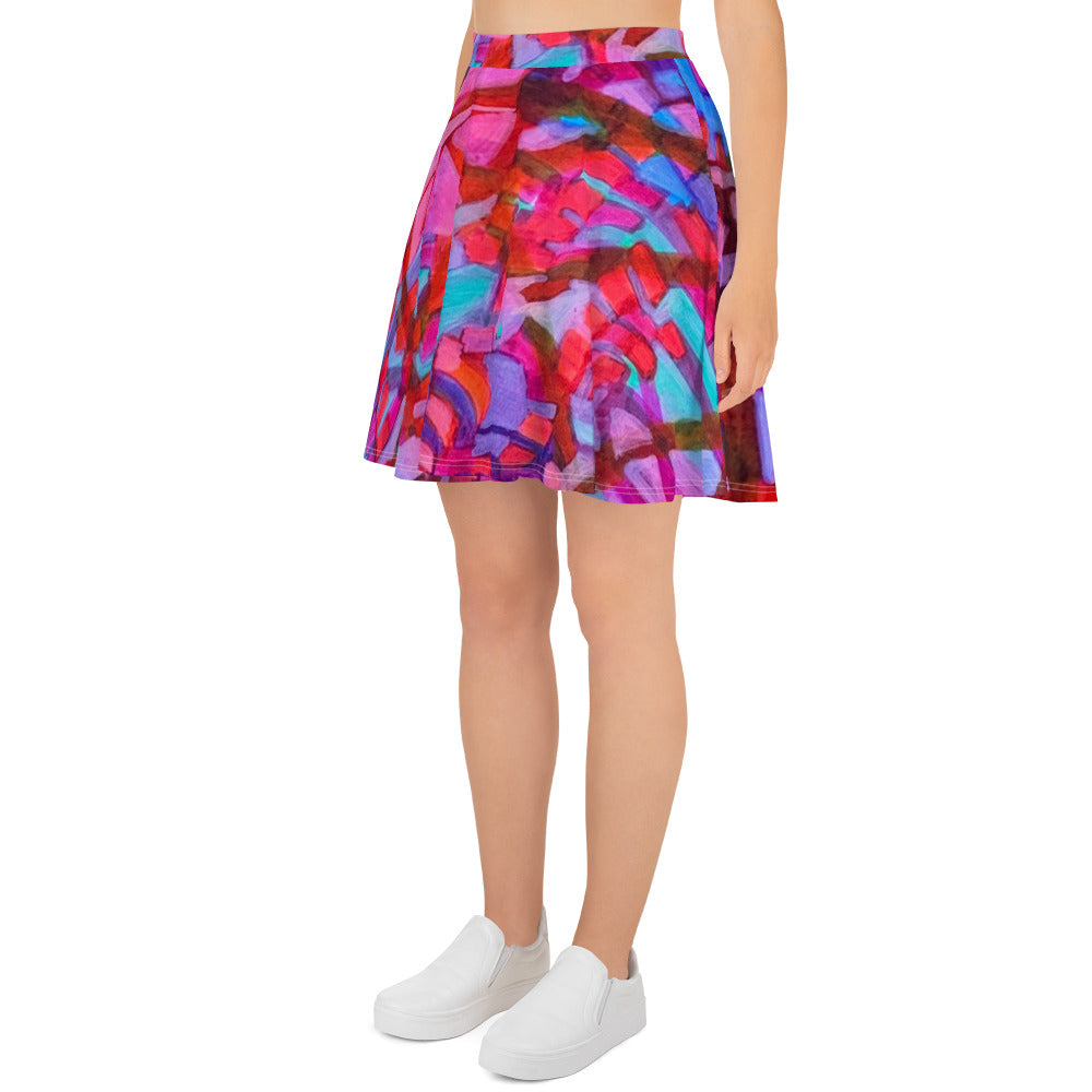 Separation Abstract Skater Skirt