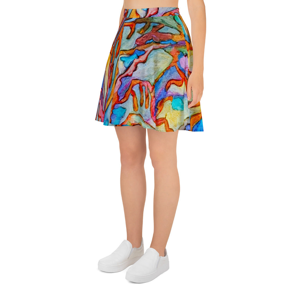 Coral Reef Abstract Skater Skirt - Art Love Decor