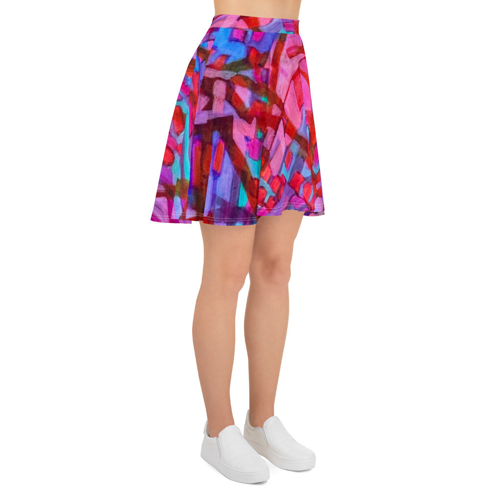 Separation Abstract Skater Skirt