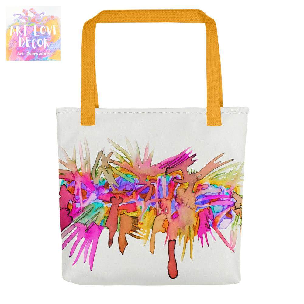 Abstract Caterpillar Tote Bag - Art Love Decor