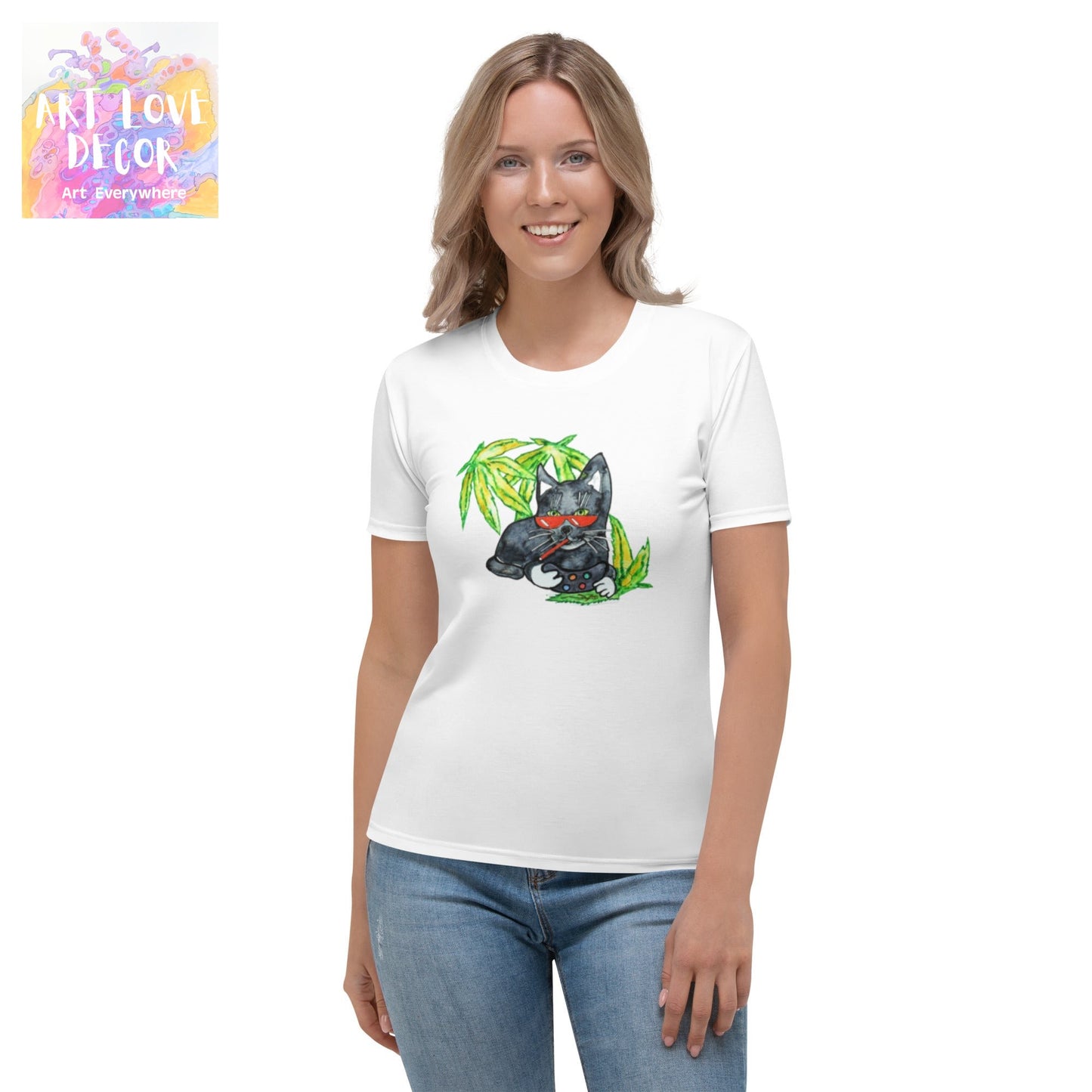 Cool Gamer Cat Women's T-shirt
