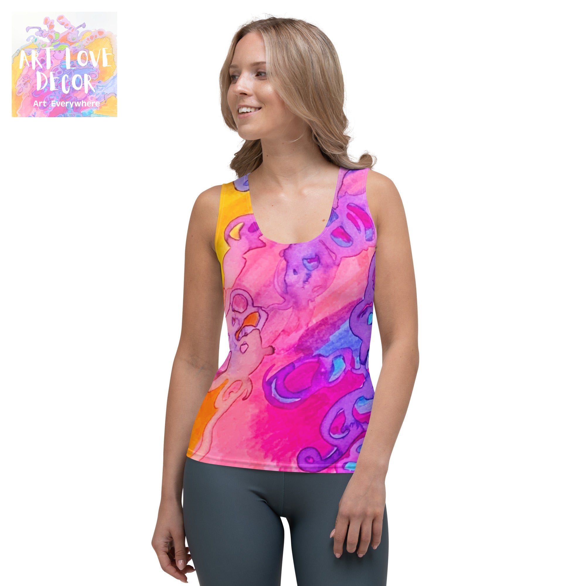 Carried Away Abstract Tank Top - Art Love Decor