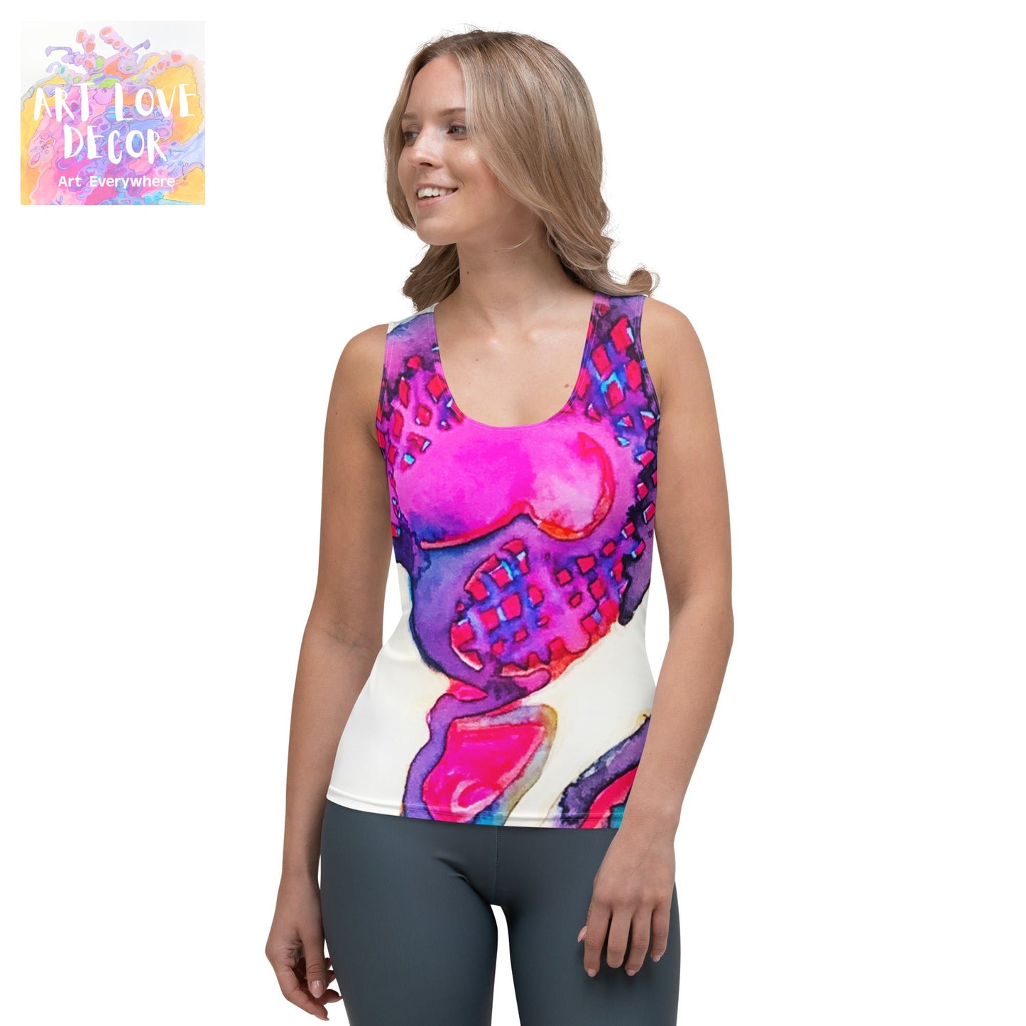 Busy Bodies Abstract Tank Top