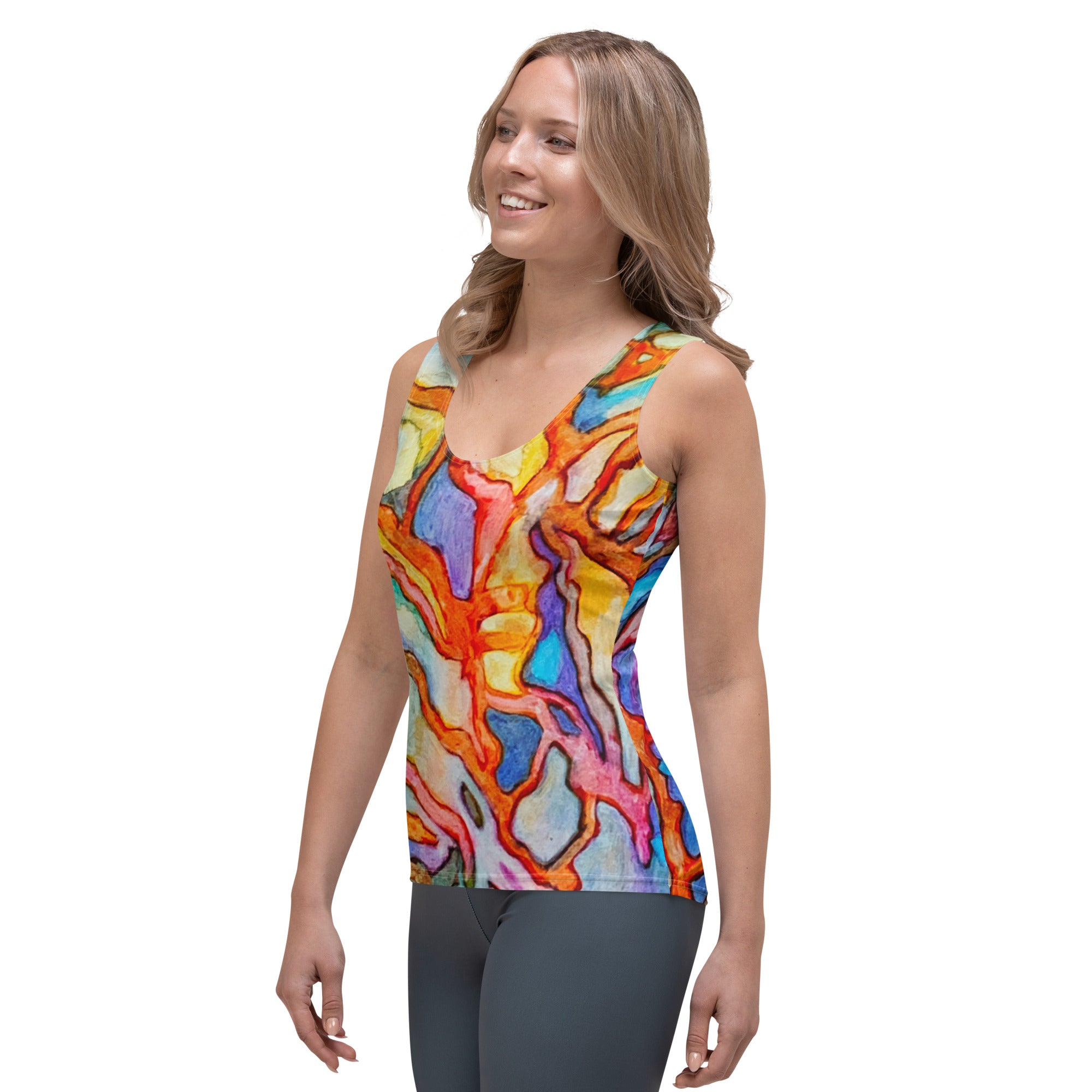 Coral Reef Abstract Tank Top - Art Love Decor
