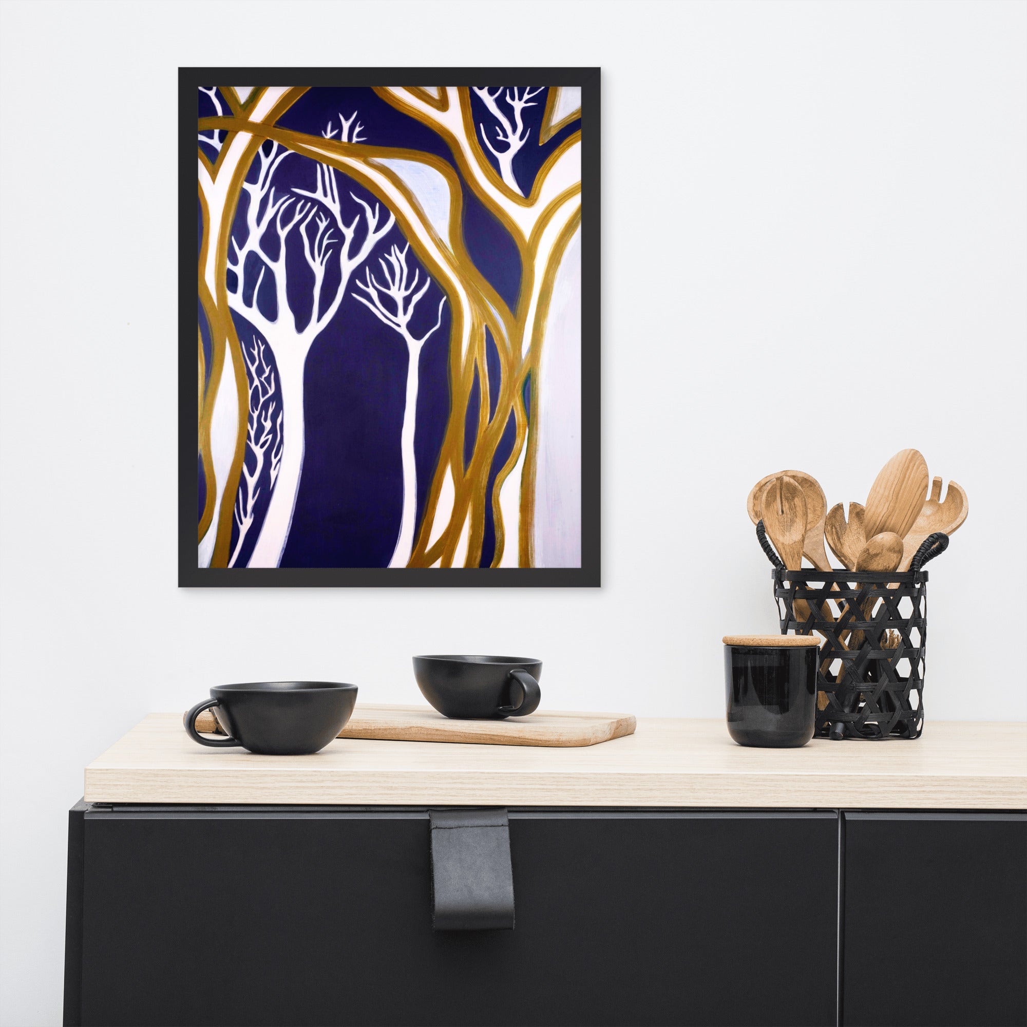 Dark Madrone Trees Poster Framed - Art Love Decor