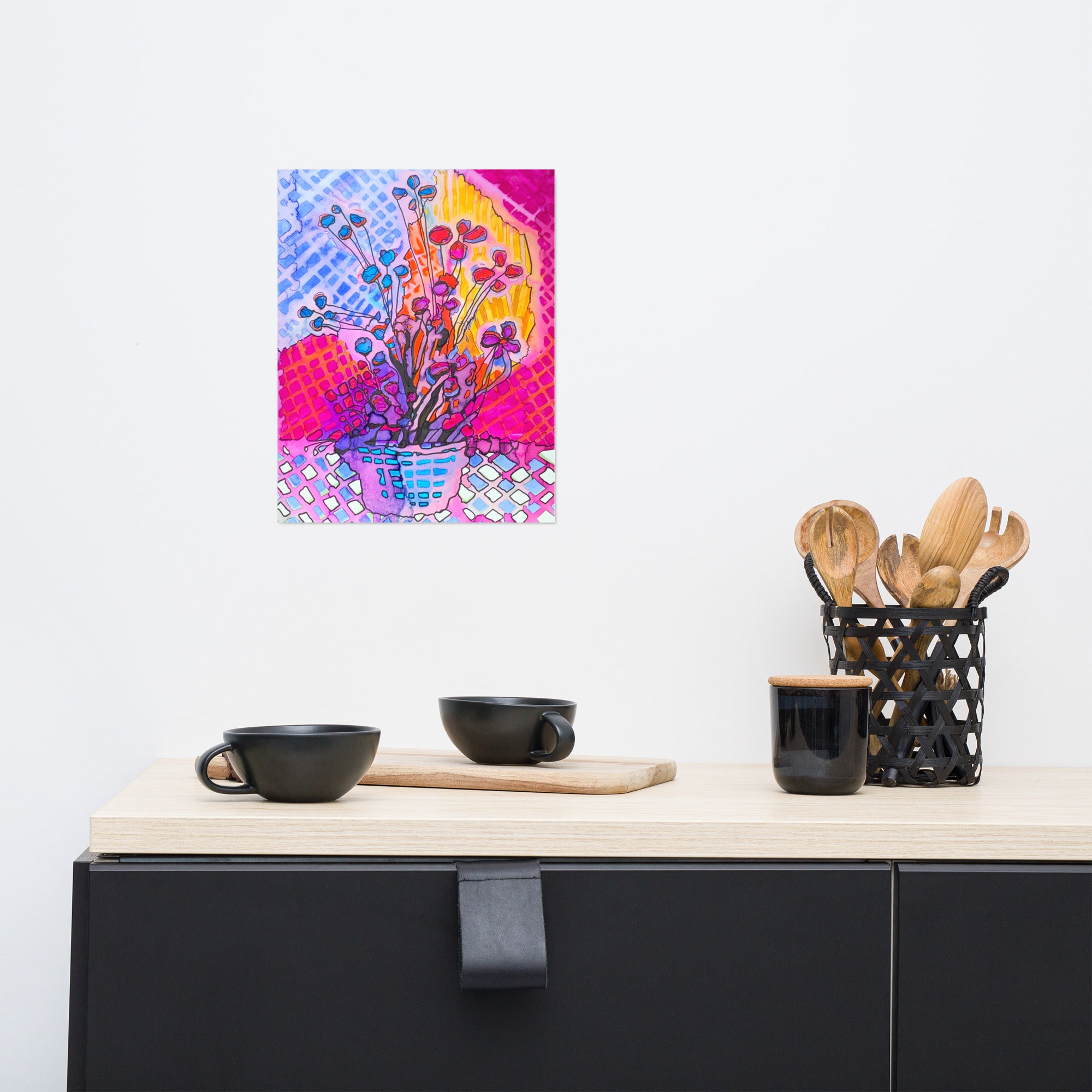 Flower Pot Poster Unframed - Art Love Decor