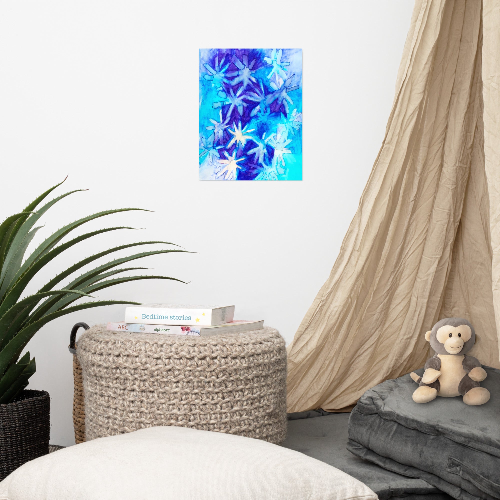 Winter Flowers Poster Unframed - Art Love Decor