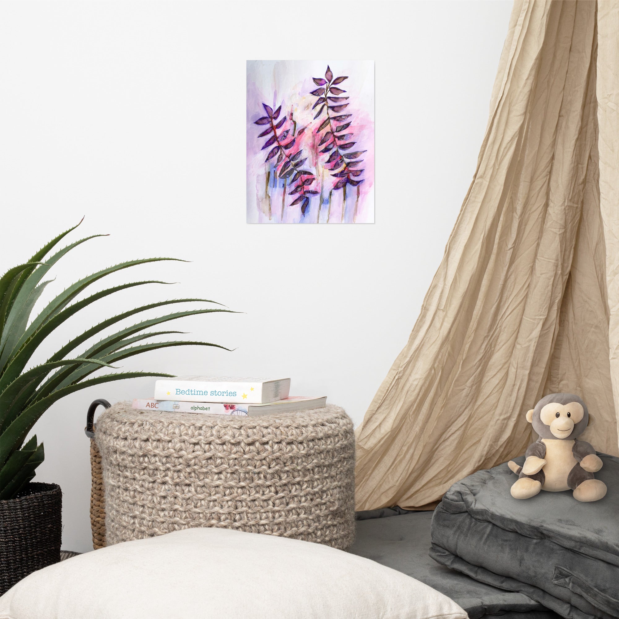 Light Rain Leaves Poster Unframed - Art Love Decor