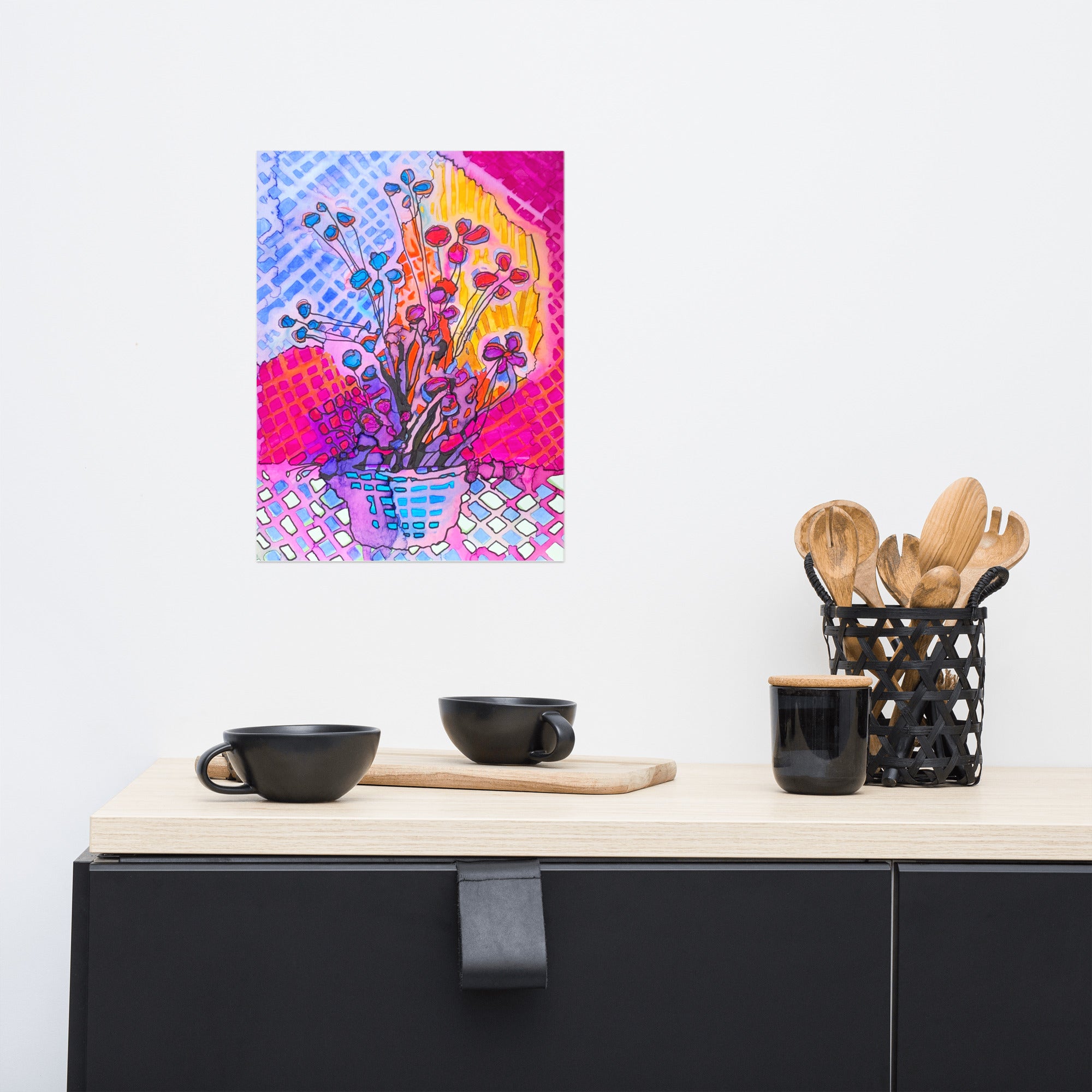 Flower Pot Poster Unframed - Art Love Decor