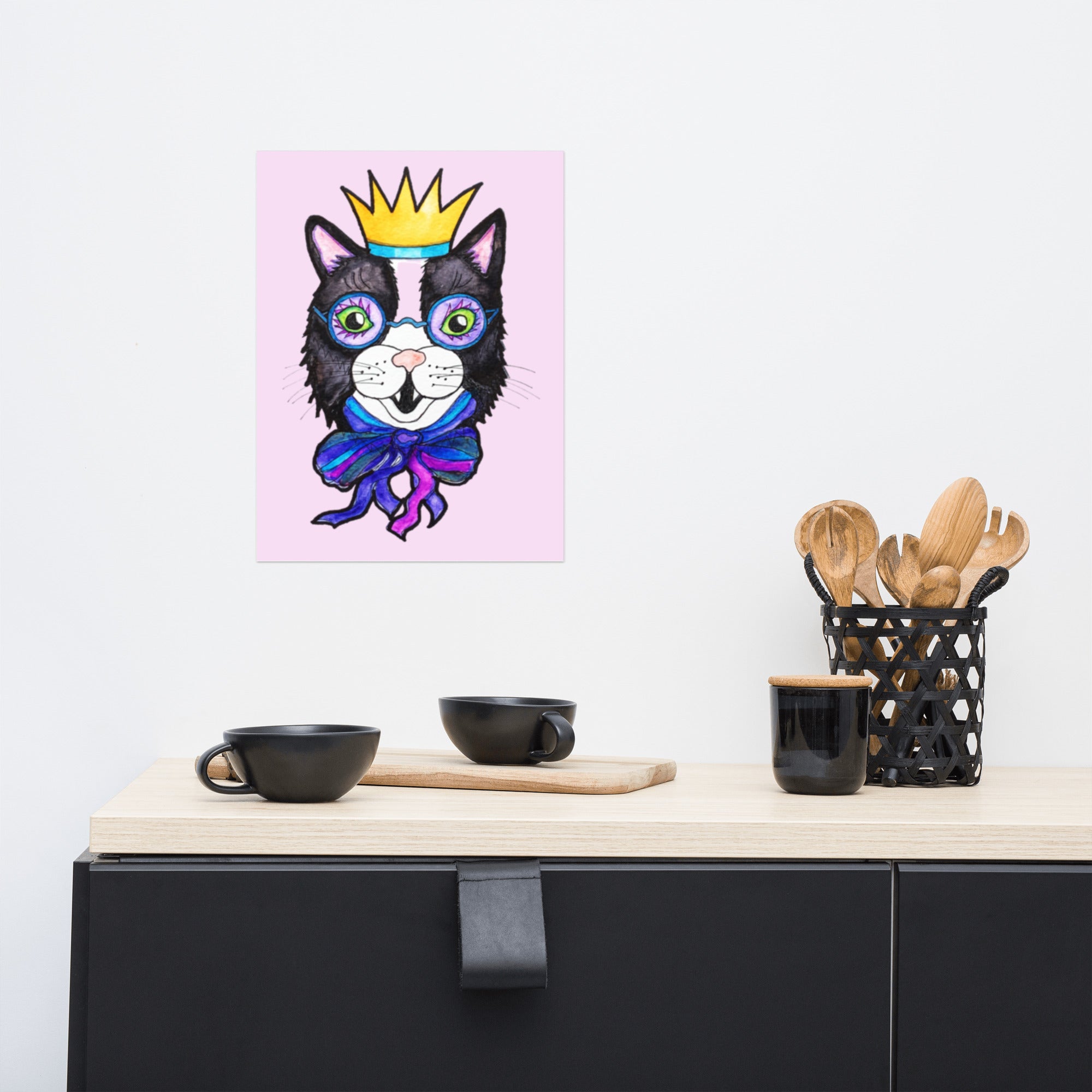 Kitty Cat Crown Poster Unframed - Art Love Decor