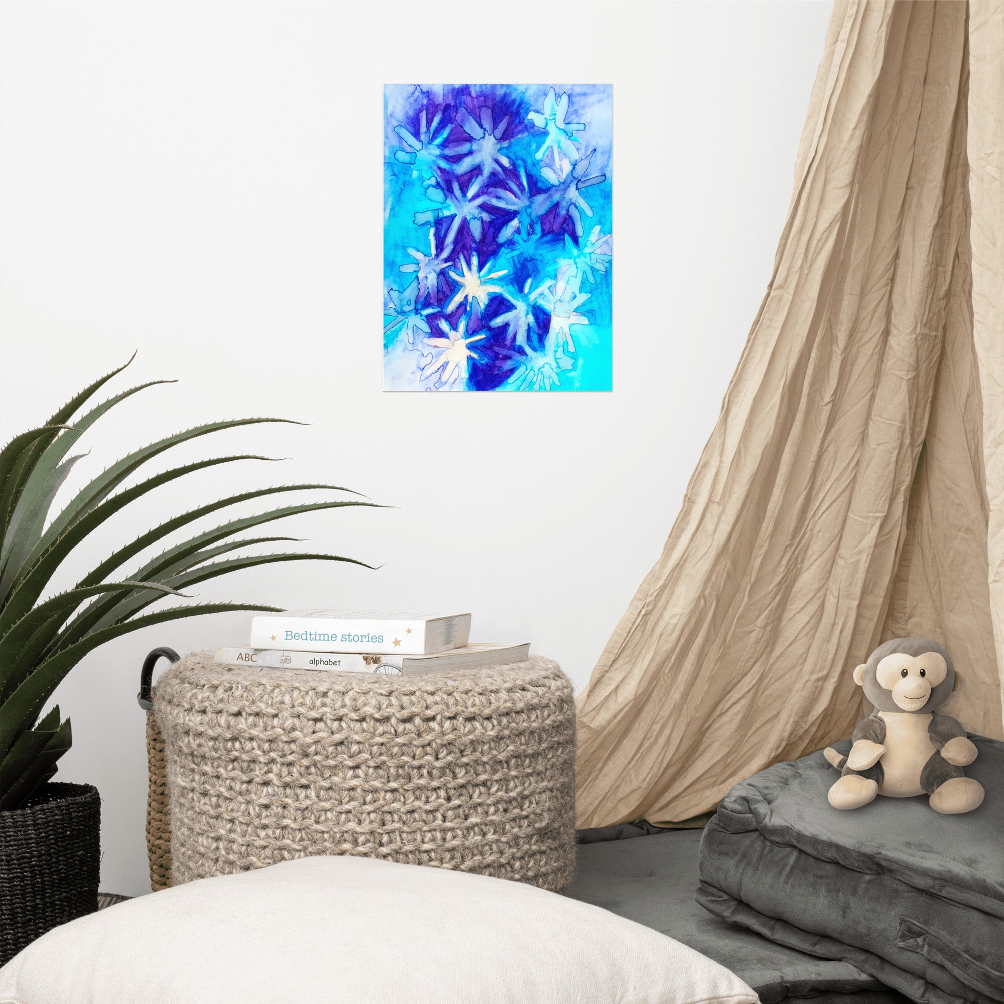 Winter Flowers Poster Unframed - Art Love Decor