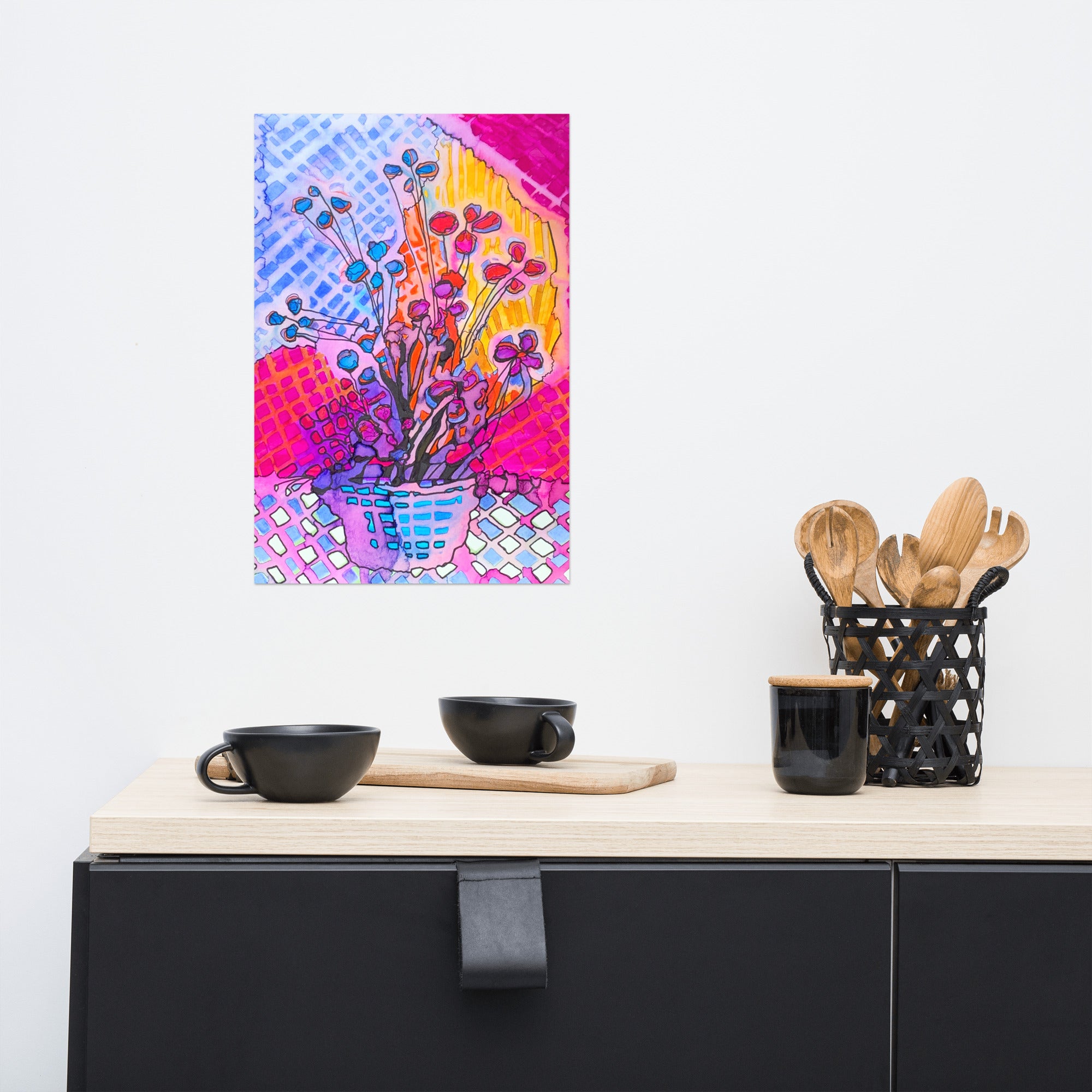 Flower Pot Poster Unframed - Art Love Decor