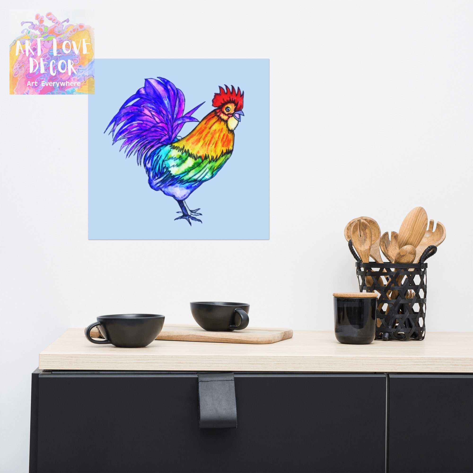 Rooster Poster Unframed - Art Love Decor