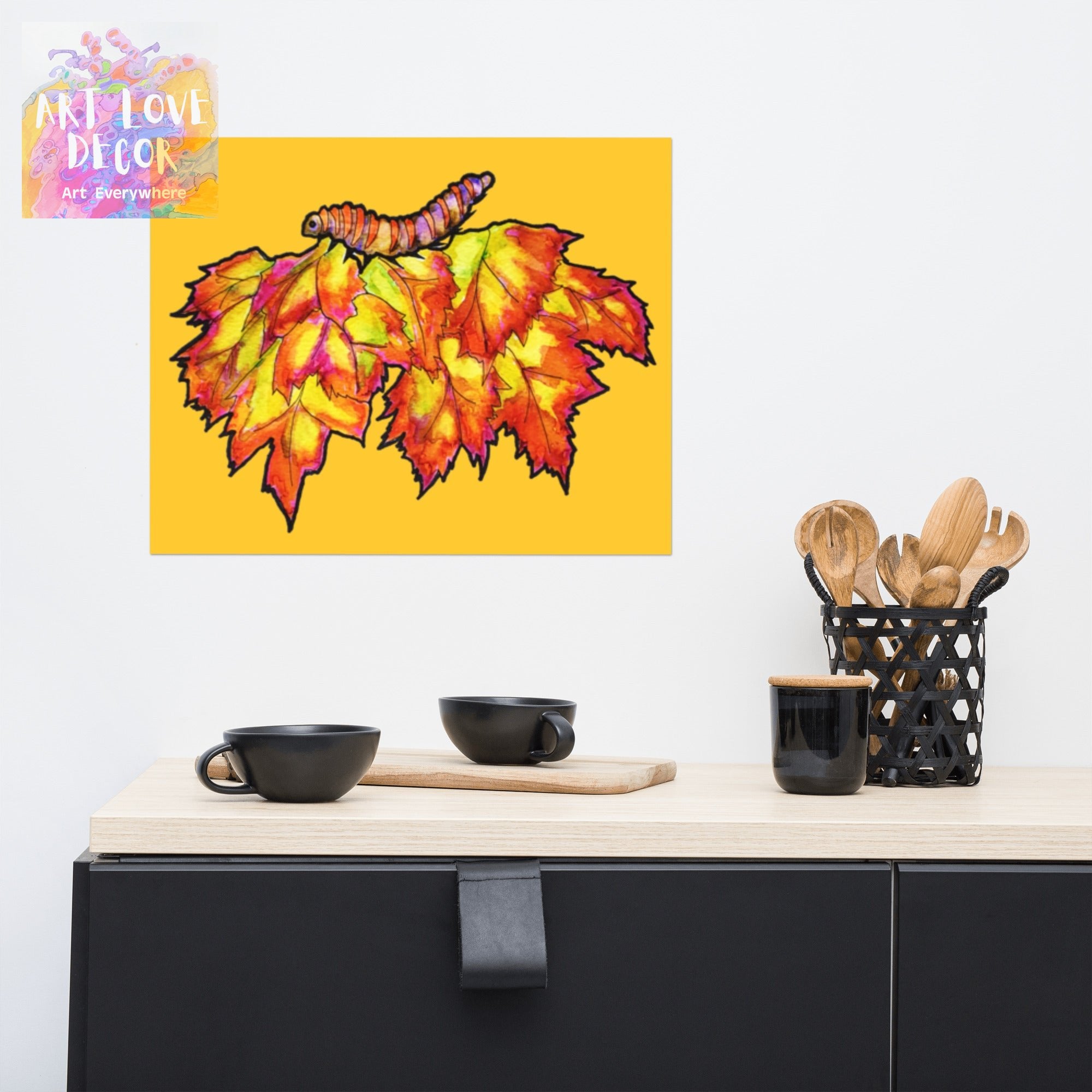 Fall Leaves Poster Unframed - Art Love Decor