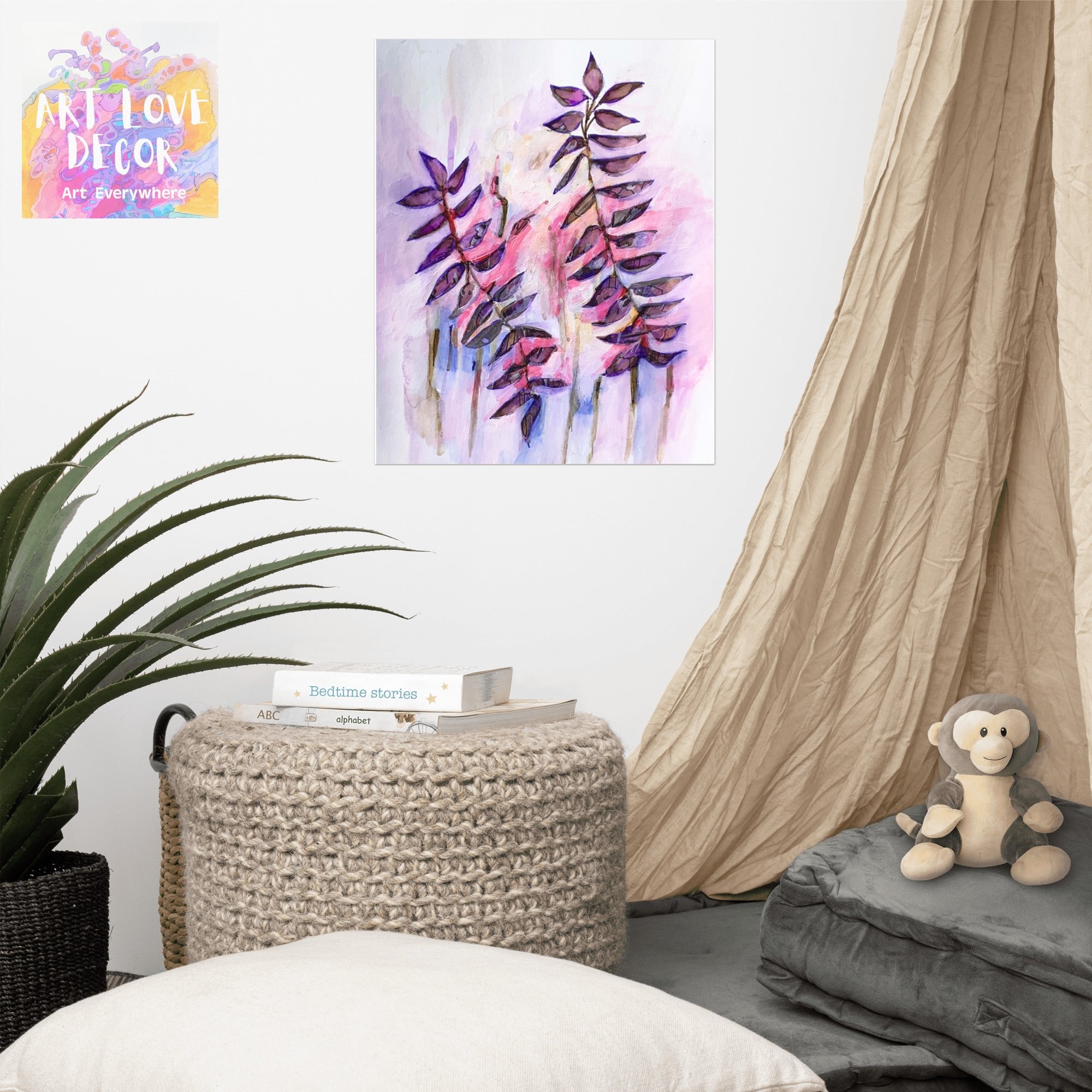 Light Rain Leaves Poster Unframed - Art Love Decor