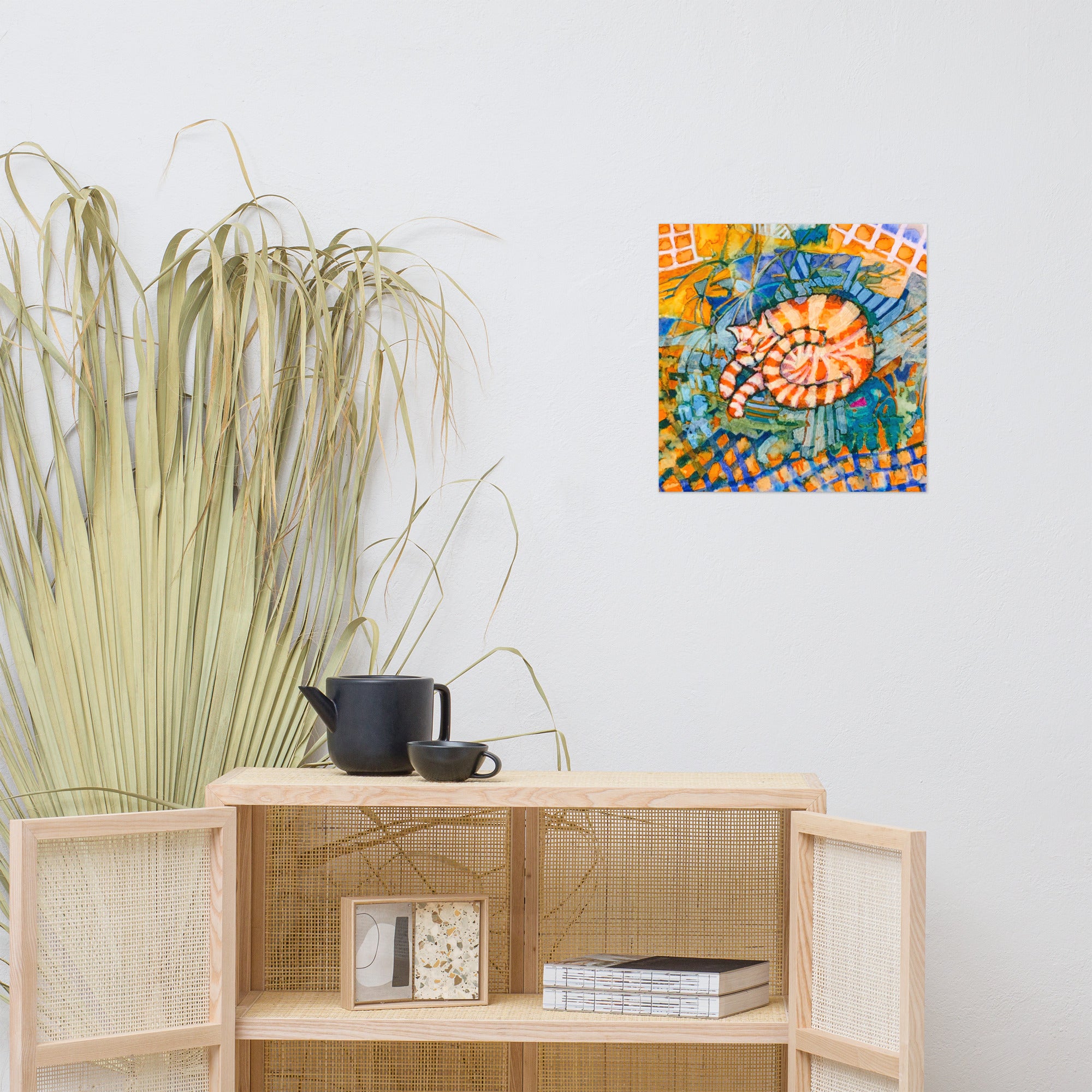 Brick Walk Cat Poster Unframed - Art Love Decor