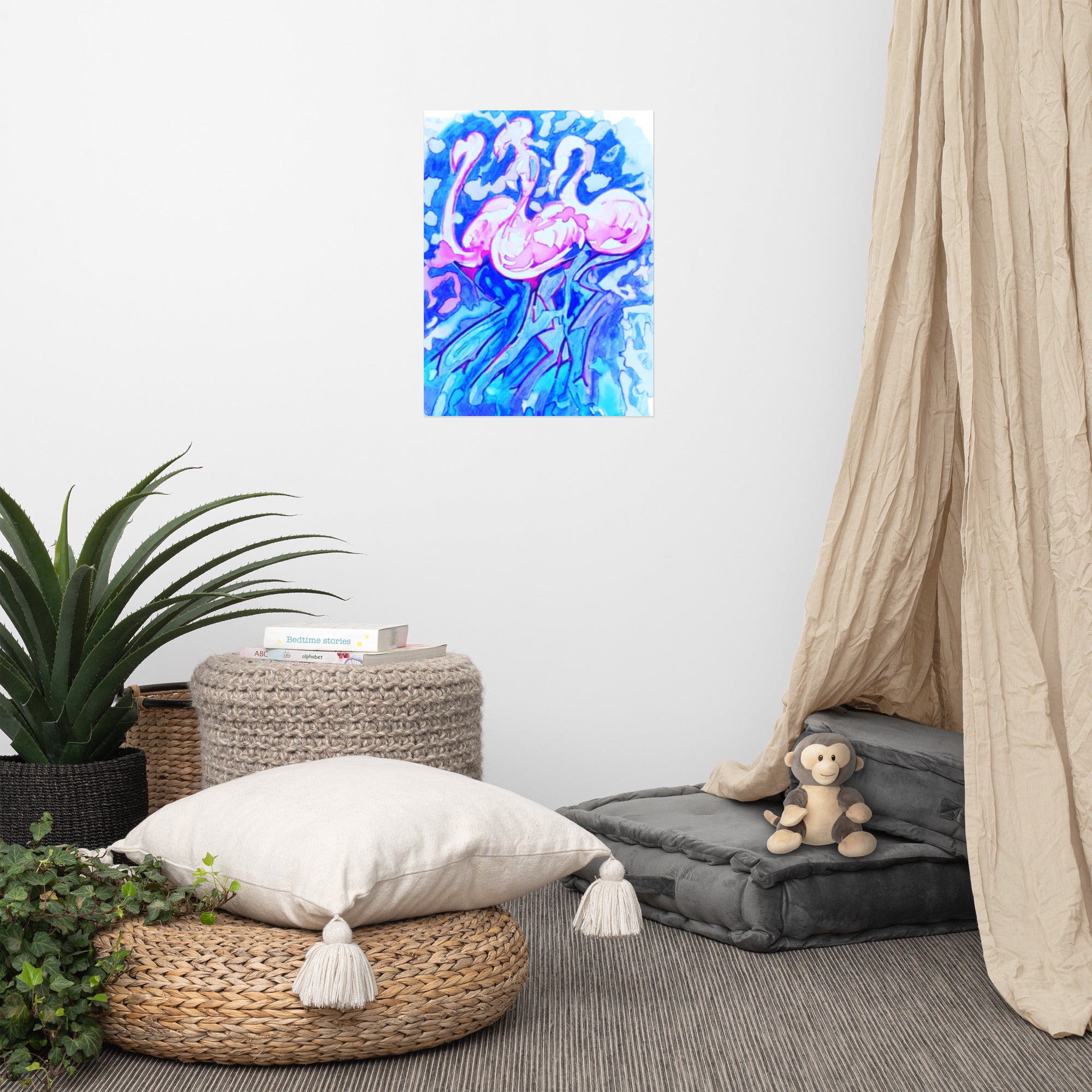 Flamingos Poster Unframed - Art Love Decor
