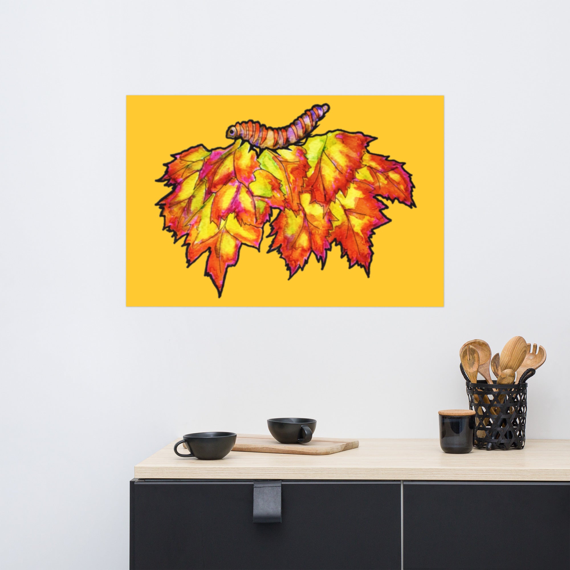 Fall Leaves Poster Unframed - Art Love Decor