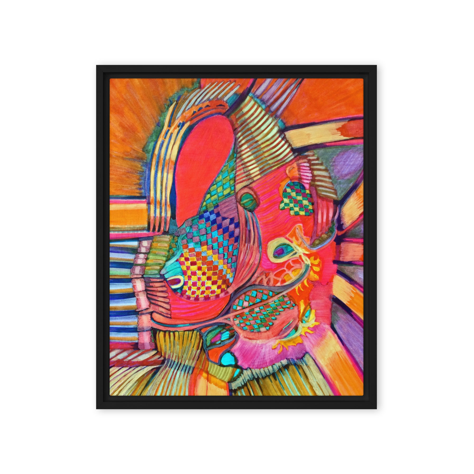 Come Together Abstract Framed canvas print - Art Love Decor