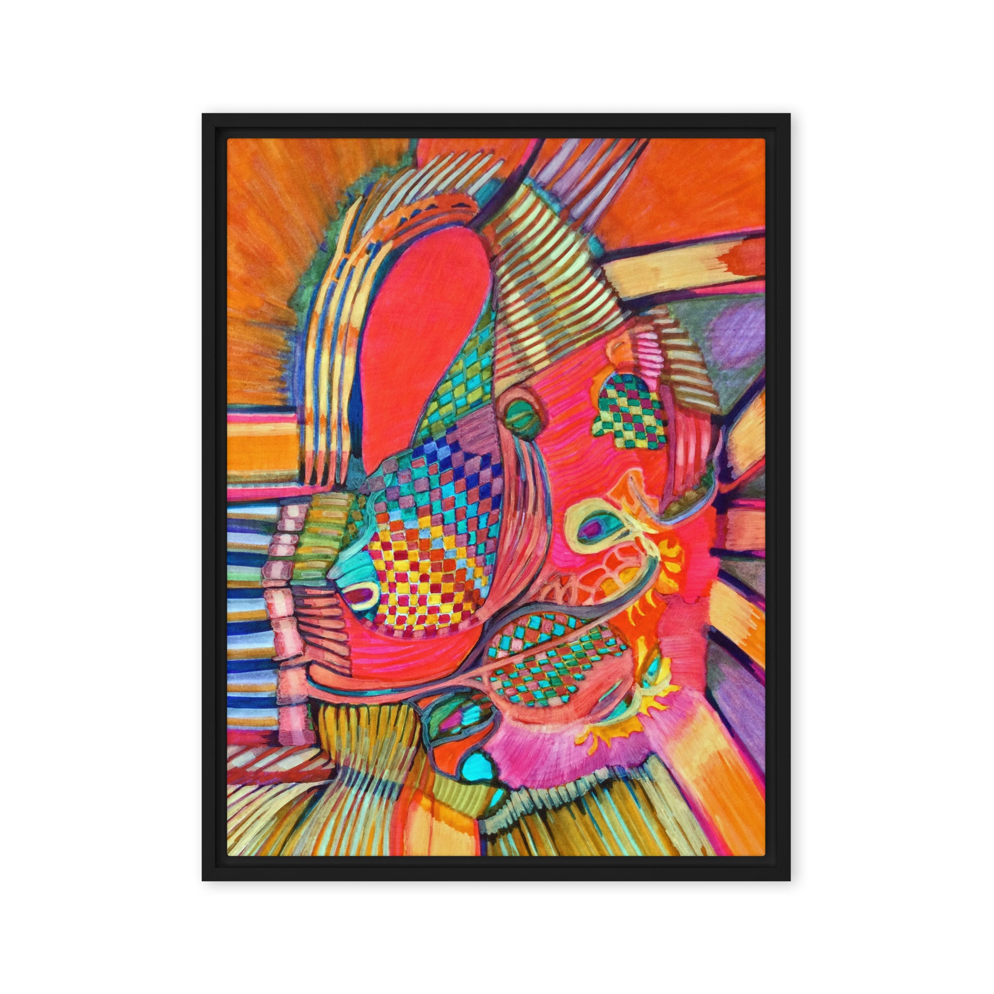 Come Together Abstract Framed canvas print - Art Love Decor