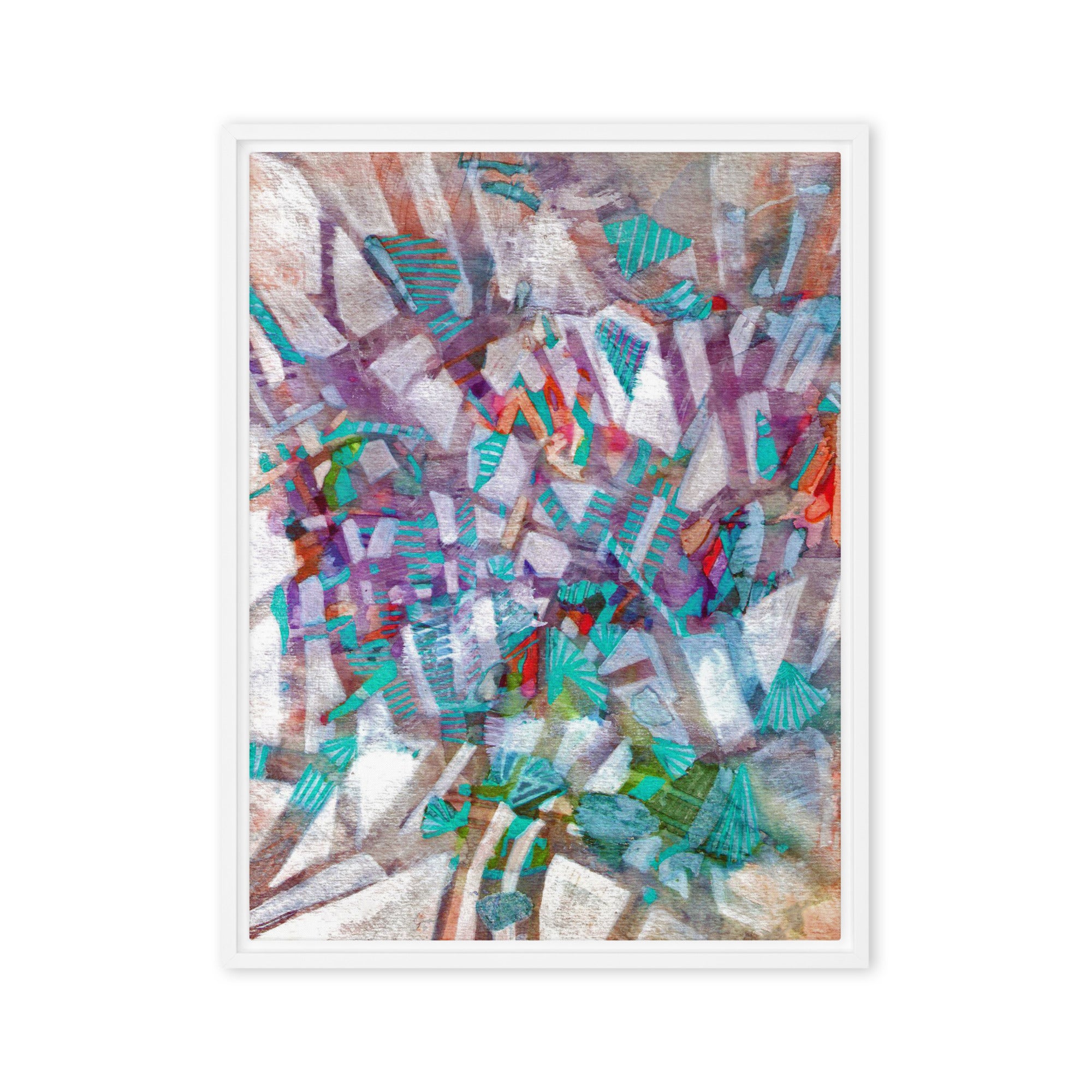 Rising Fog Abstract Framed canvas print - Art Love Decor