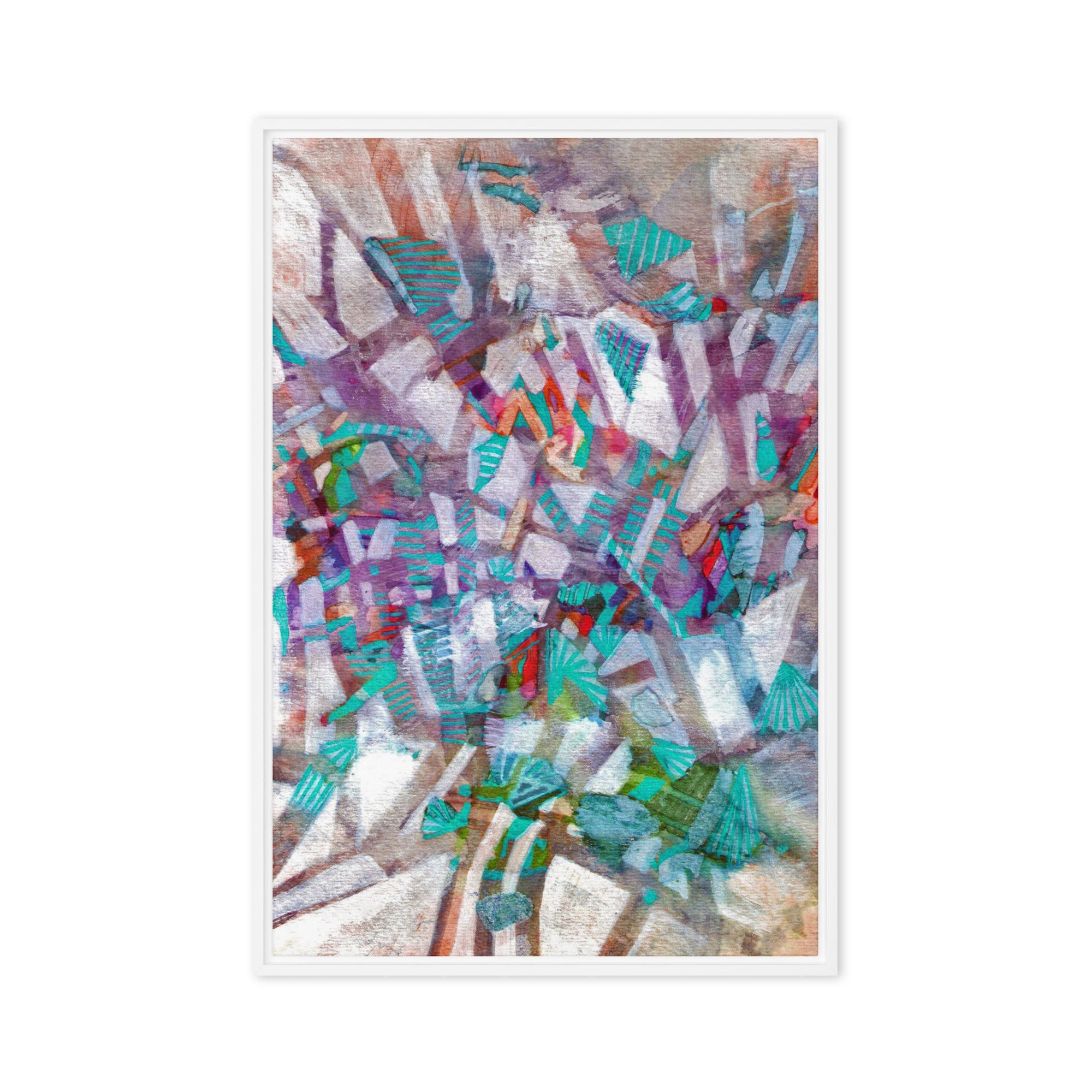 Rising Fog Abstract Framed canvas print - Art Love Decor