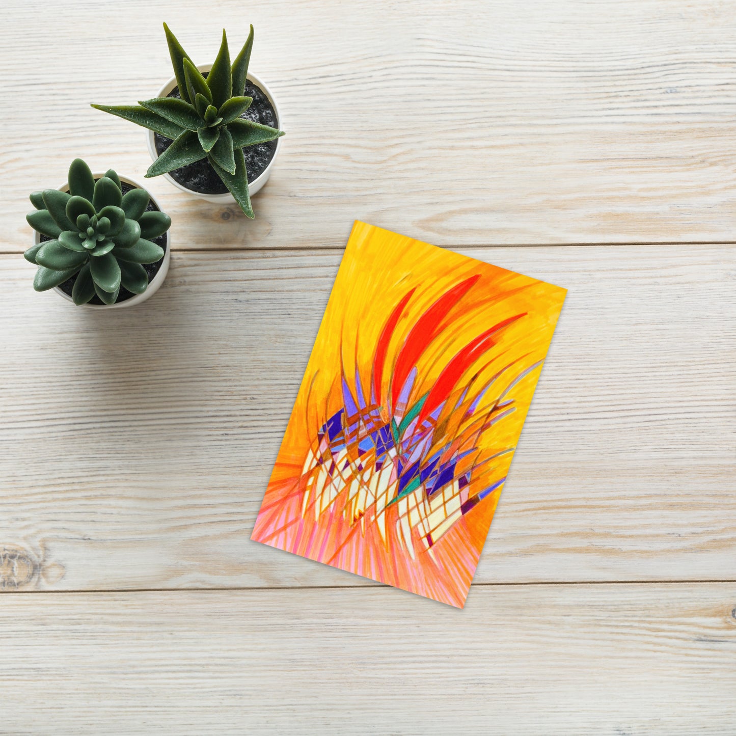 Running Late Abstract Greeting card - Art Love Decor