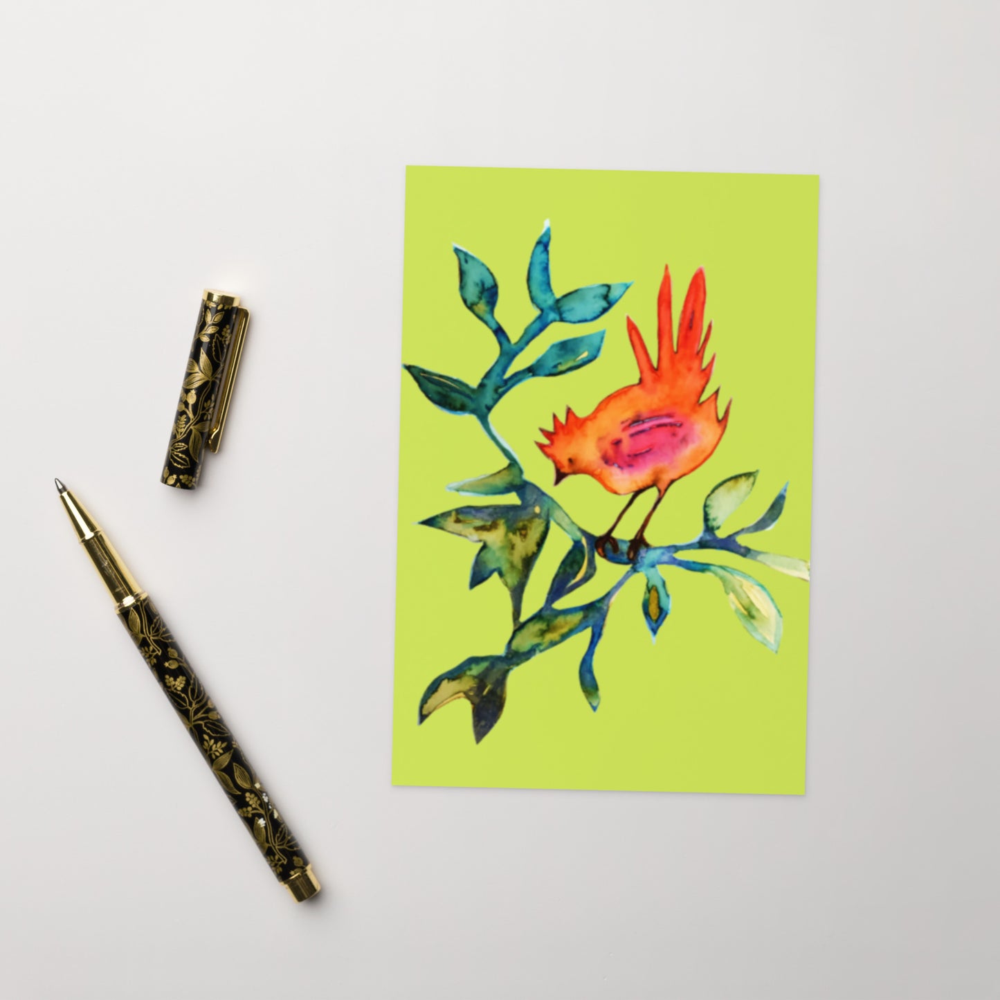 Red Bird Greeting card - Art Love Decor