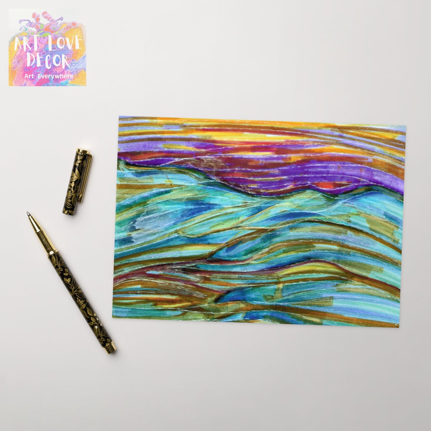 Sundown Greeting card - Art Love Decor