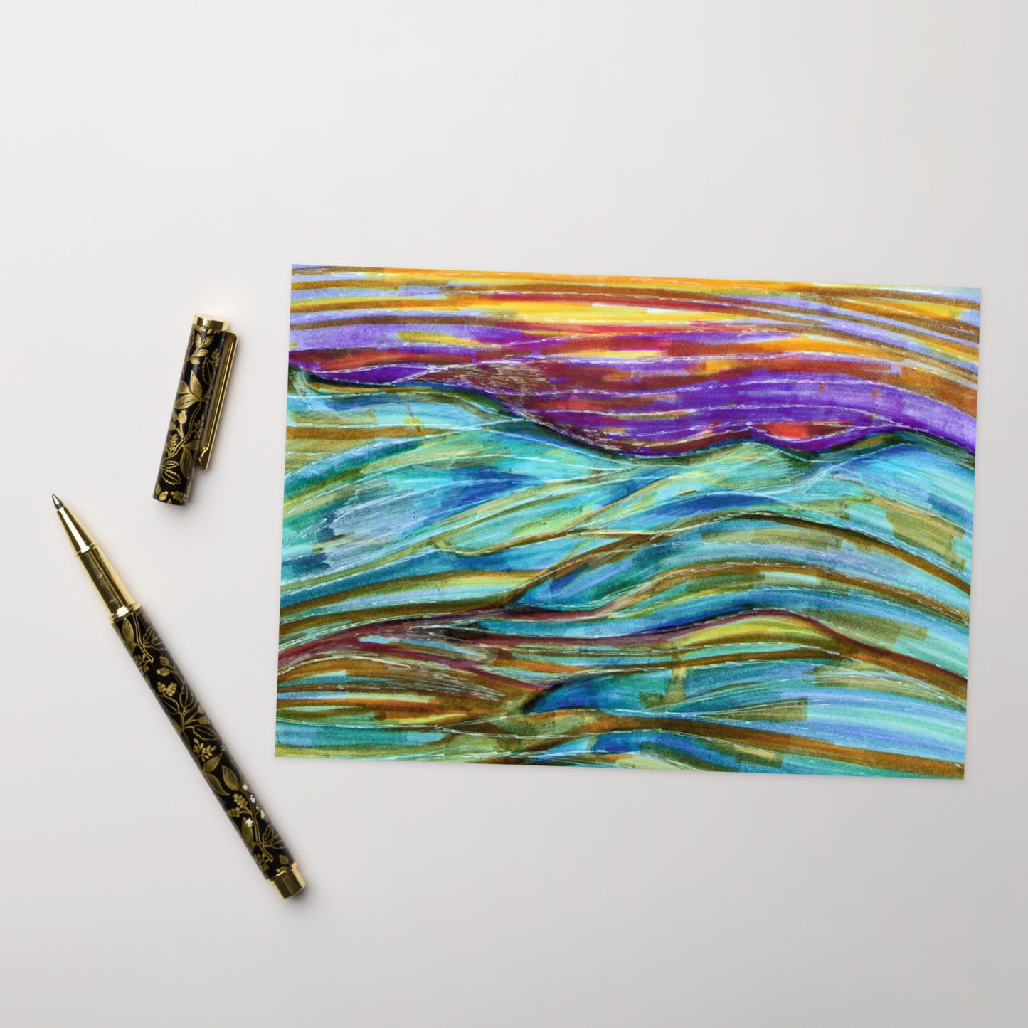 Sundown Greeting card - Art Love Decor