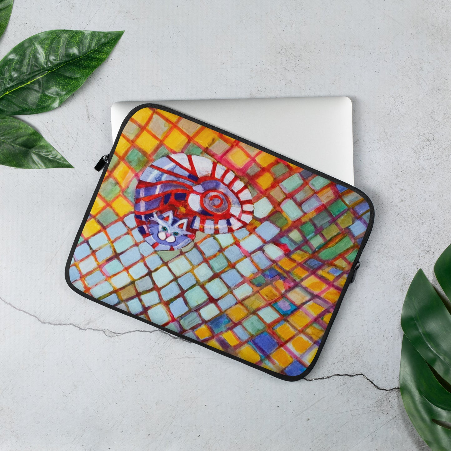 Checkers Cat Laptop Sleeve