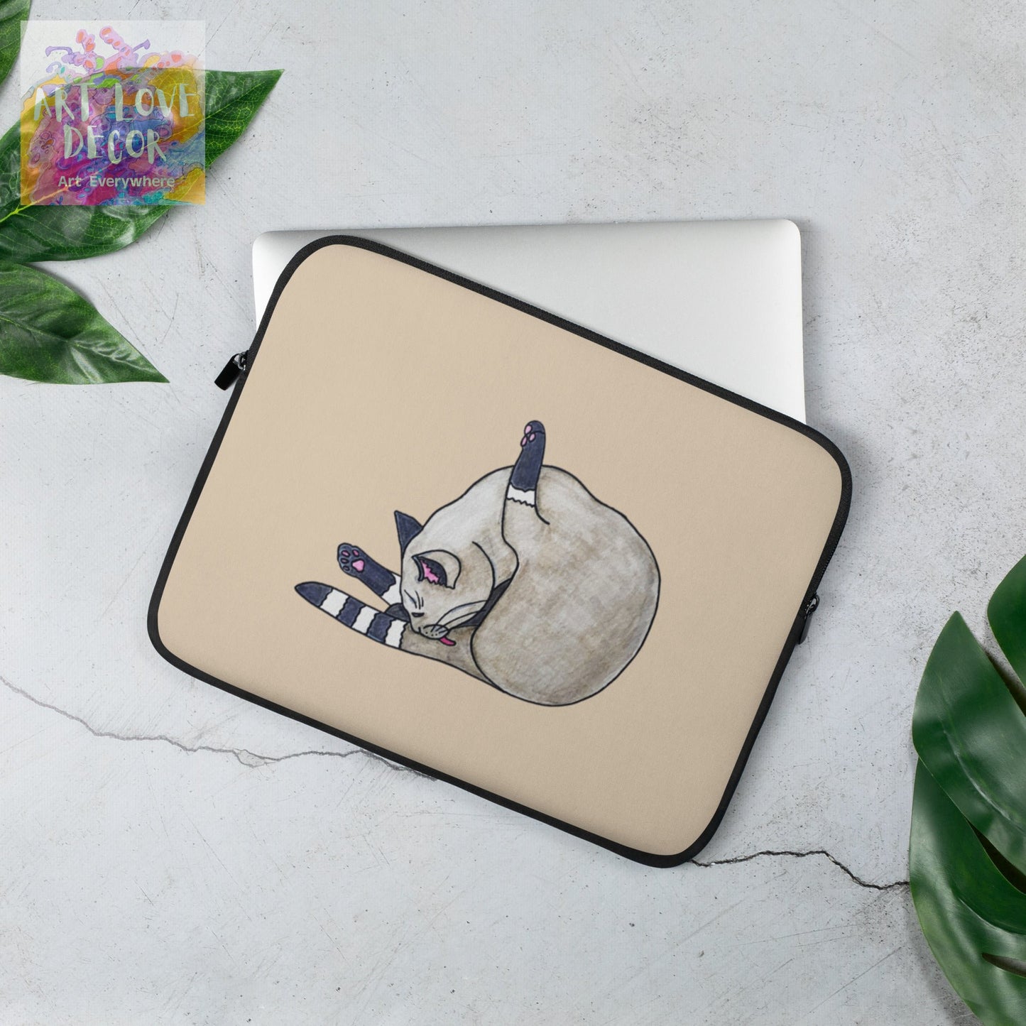 Bath Time Cat Laptop Sleeve