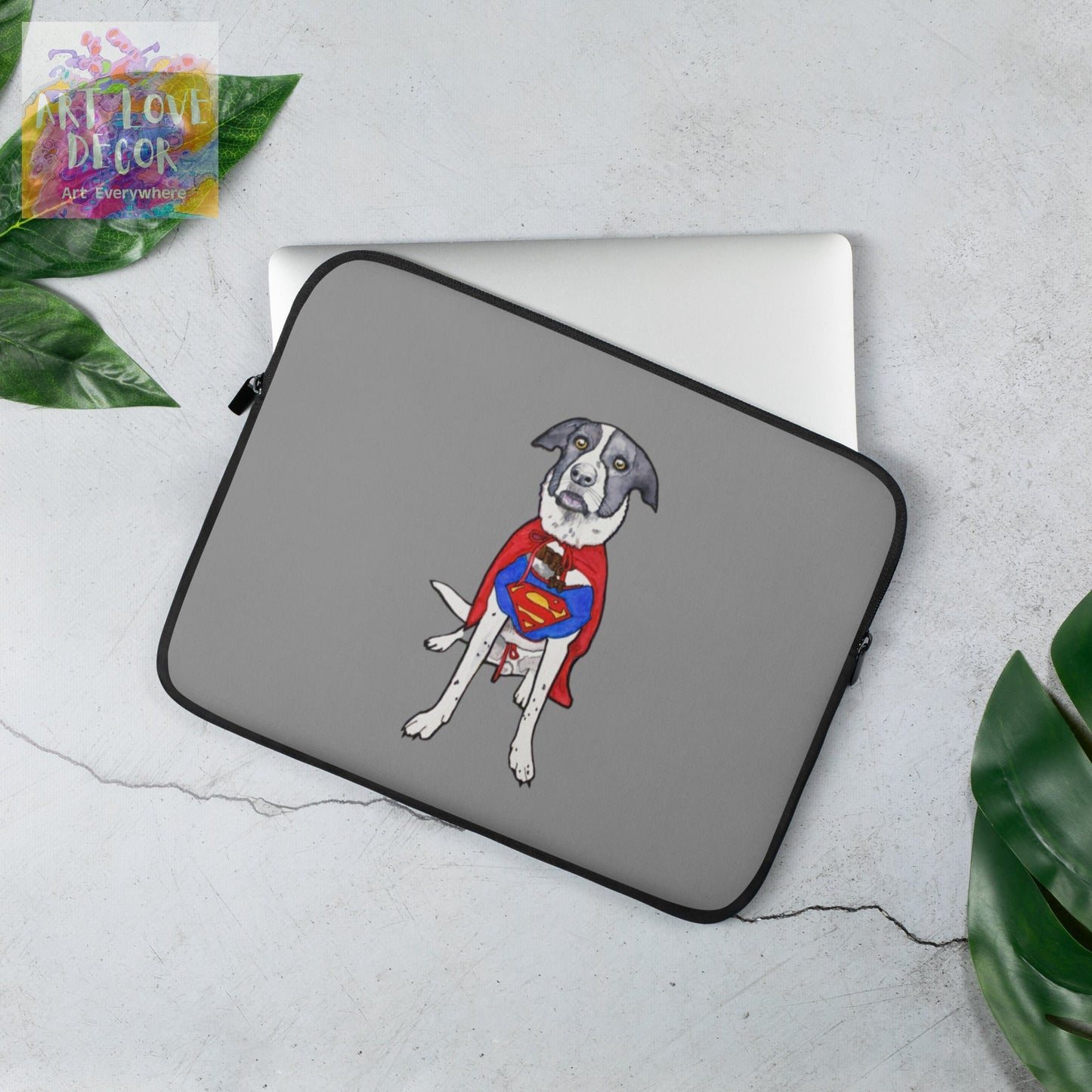Superman Dog Laptop Sleeve