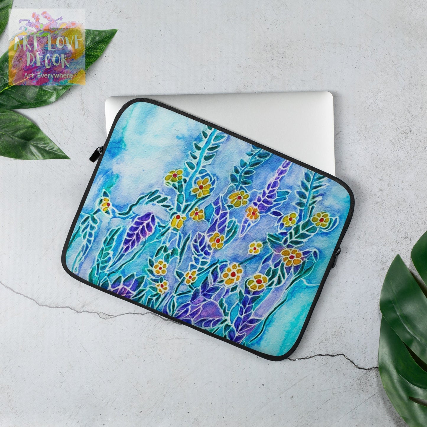 Frost Flowers Laptop Sleeve