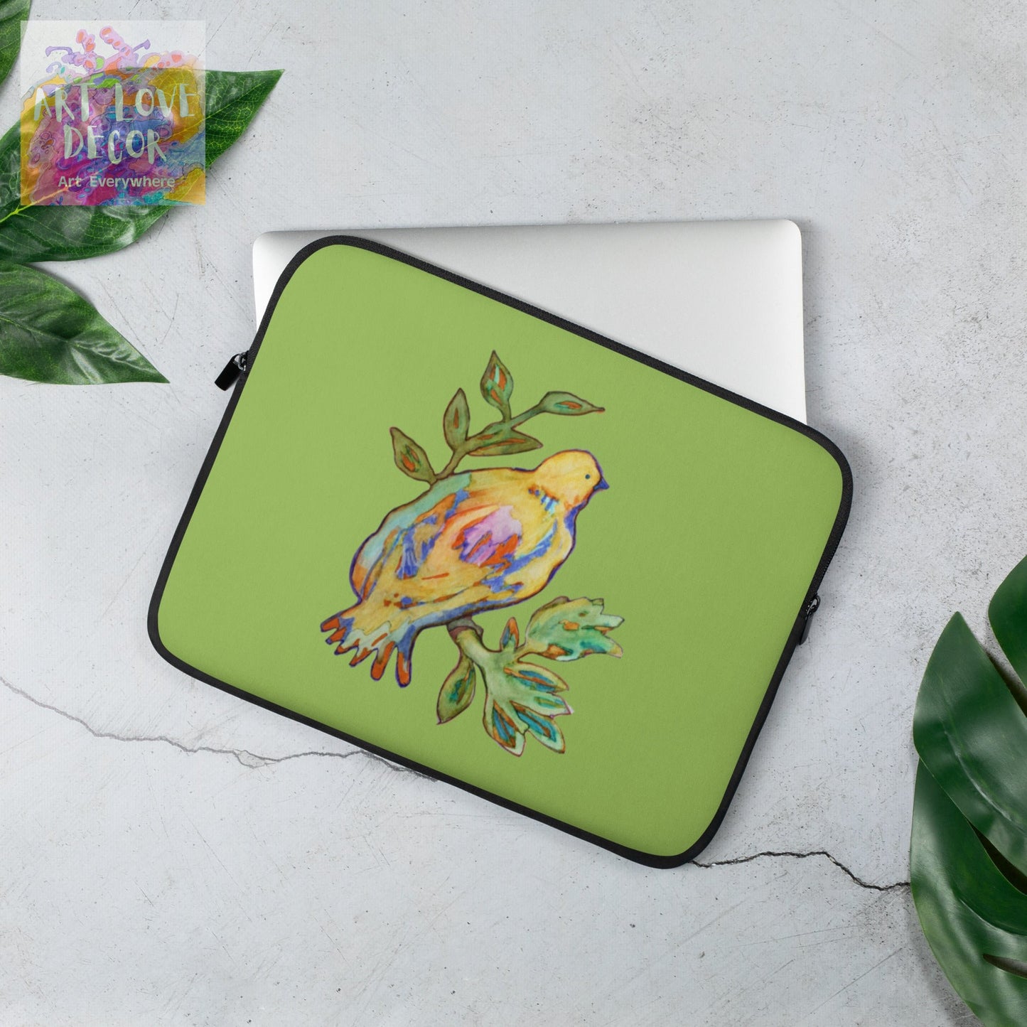 Yellow Bird Laptop Sleeve
