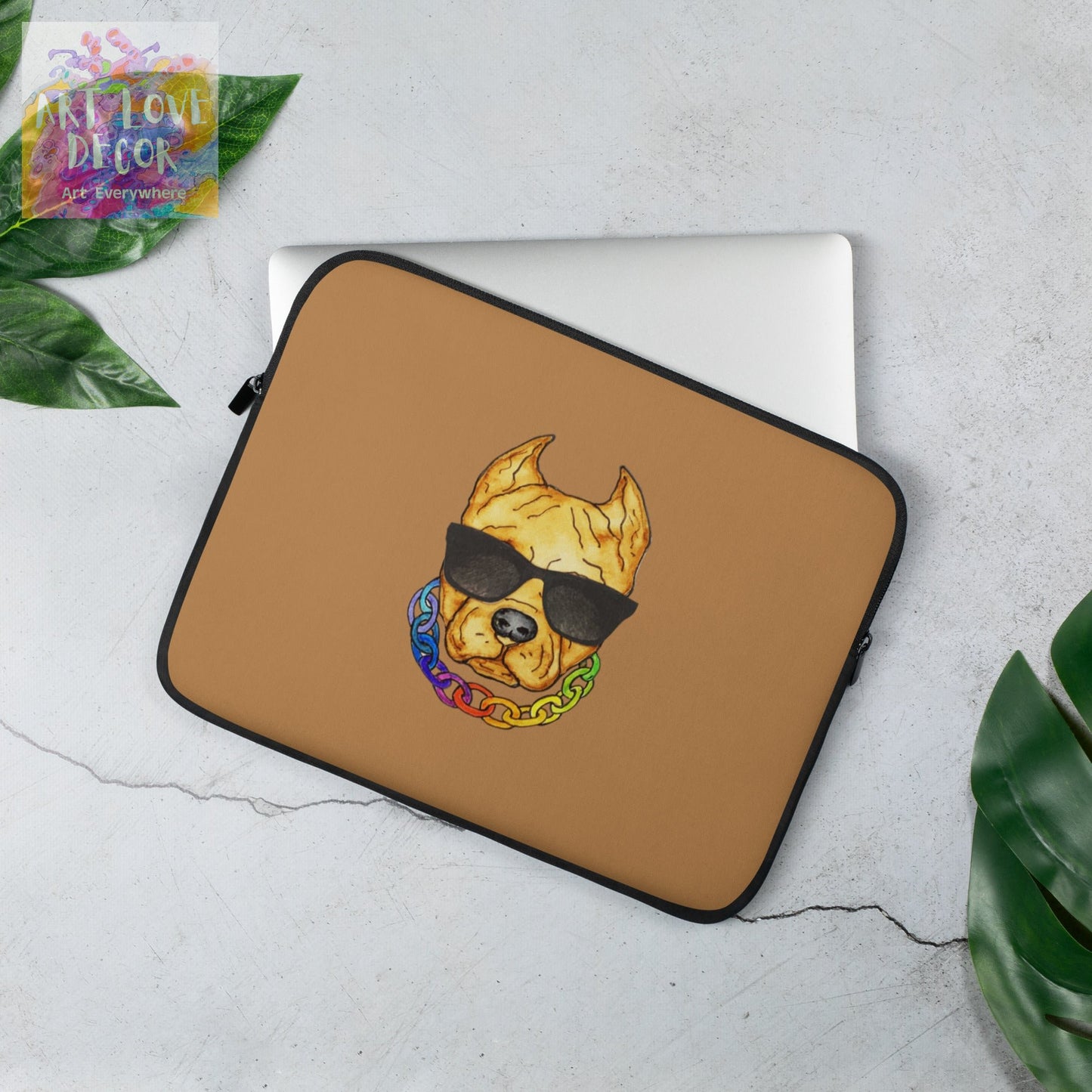 Pit Bull Shades Dog Laptop Sleeve