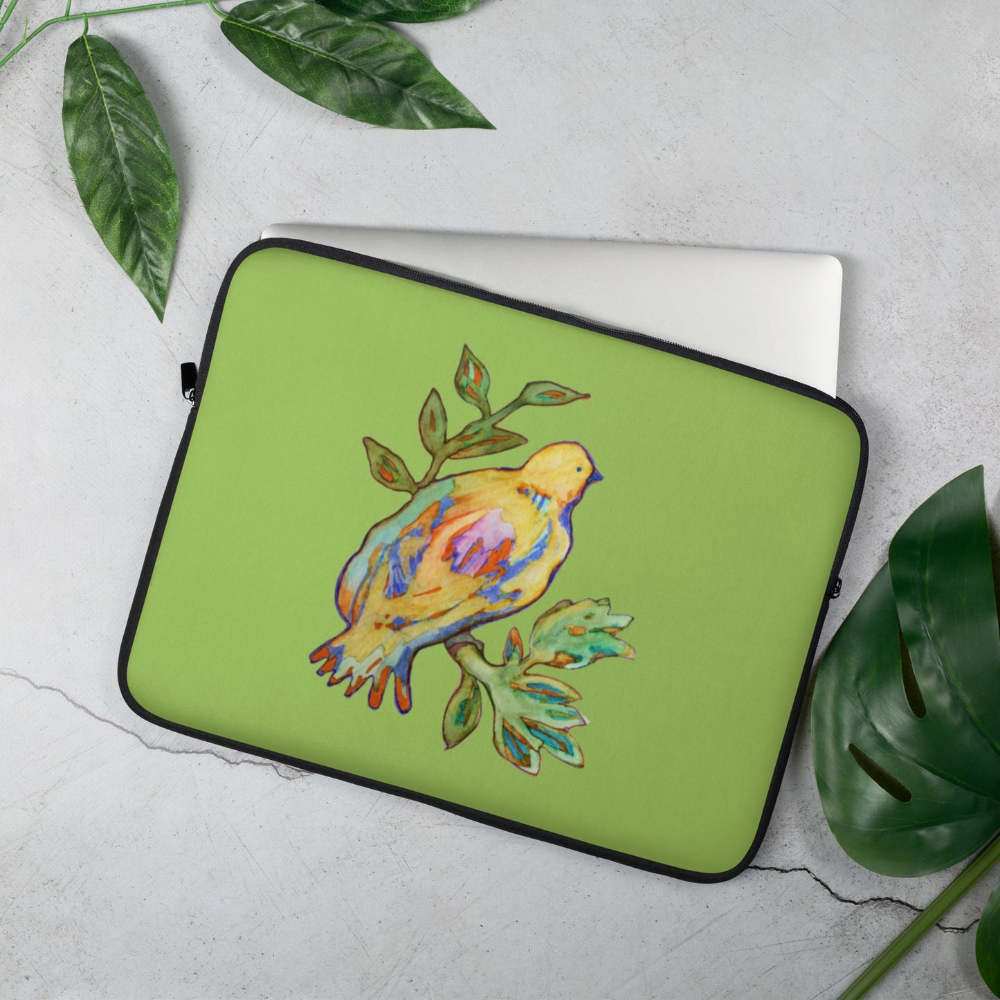 Yellow Bird Laptop Sleeve