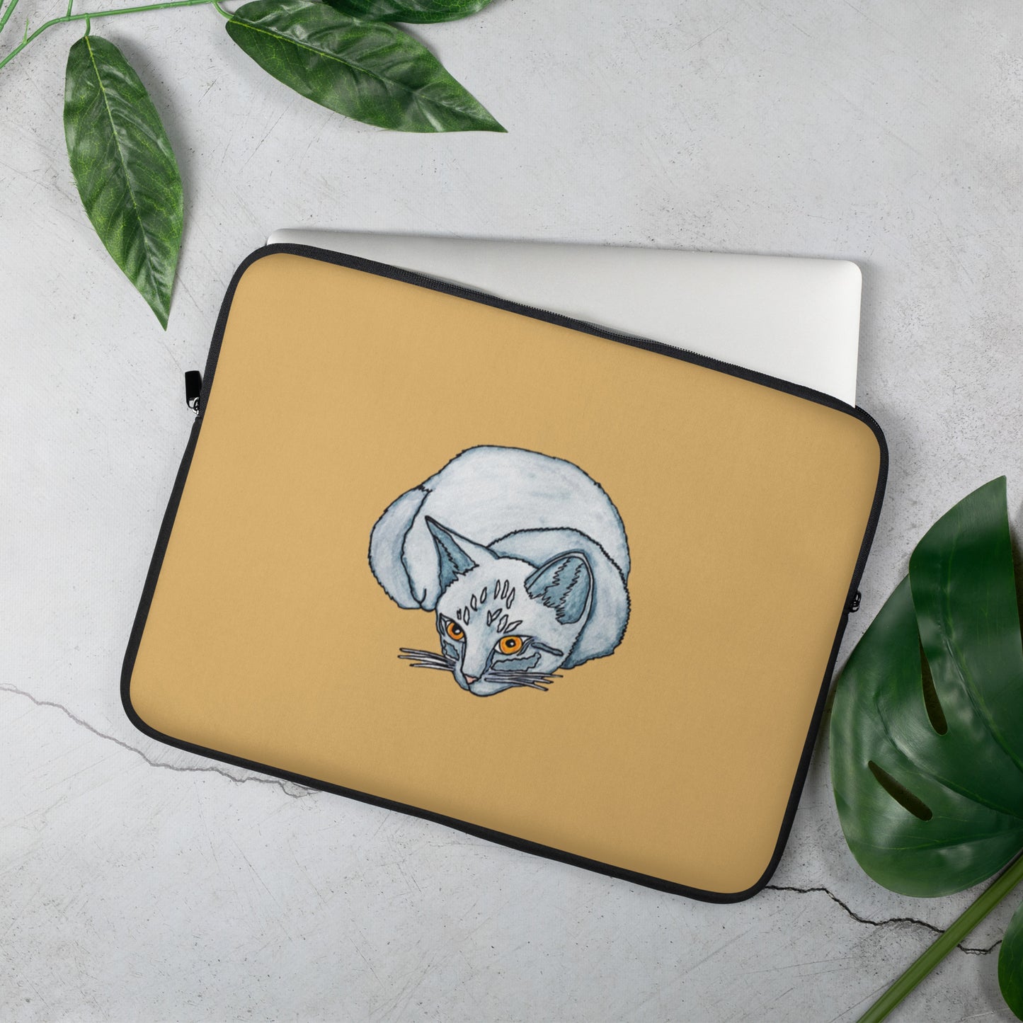 Gray Cat Laptop Sleeve