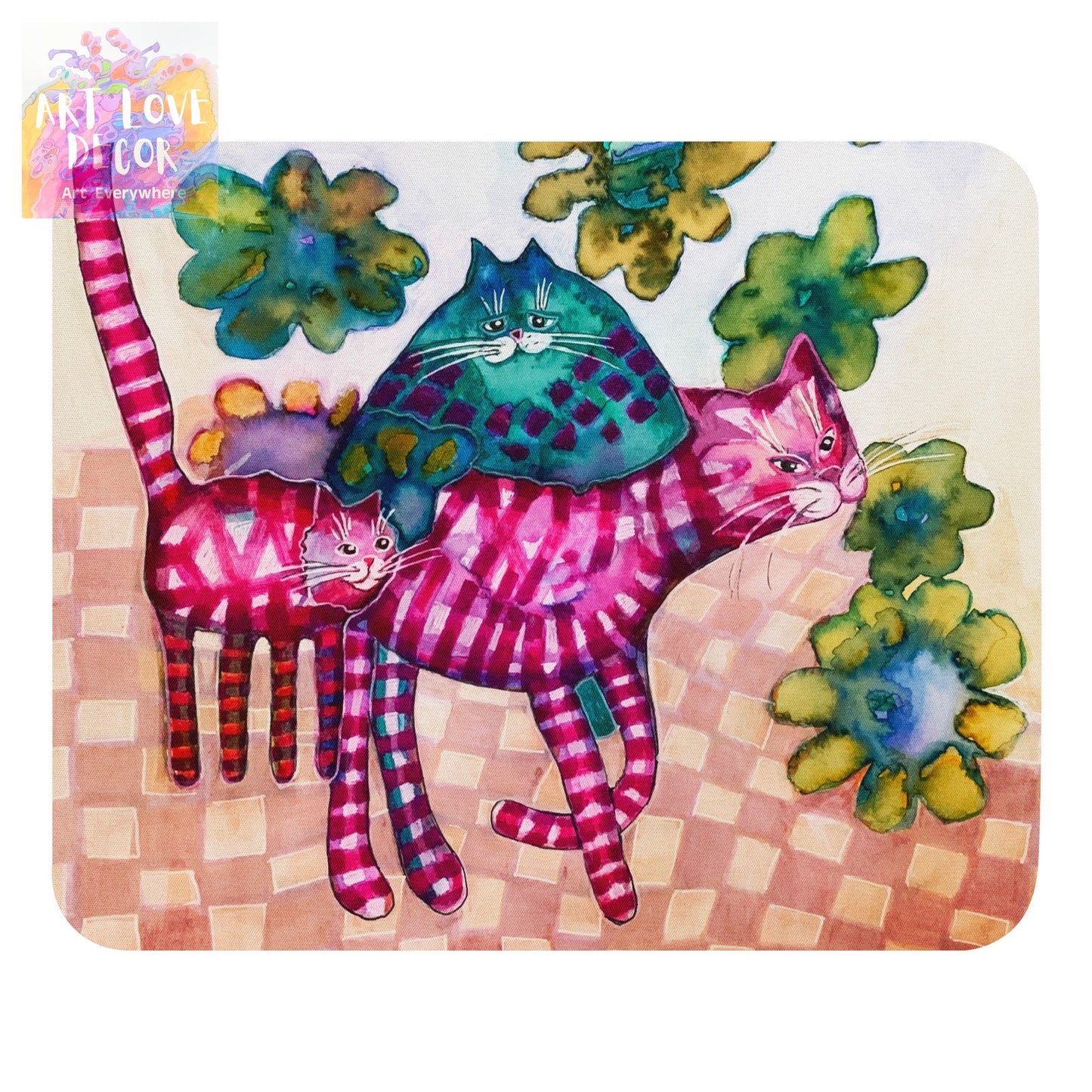 Three Fun Cats Mouse pad