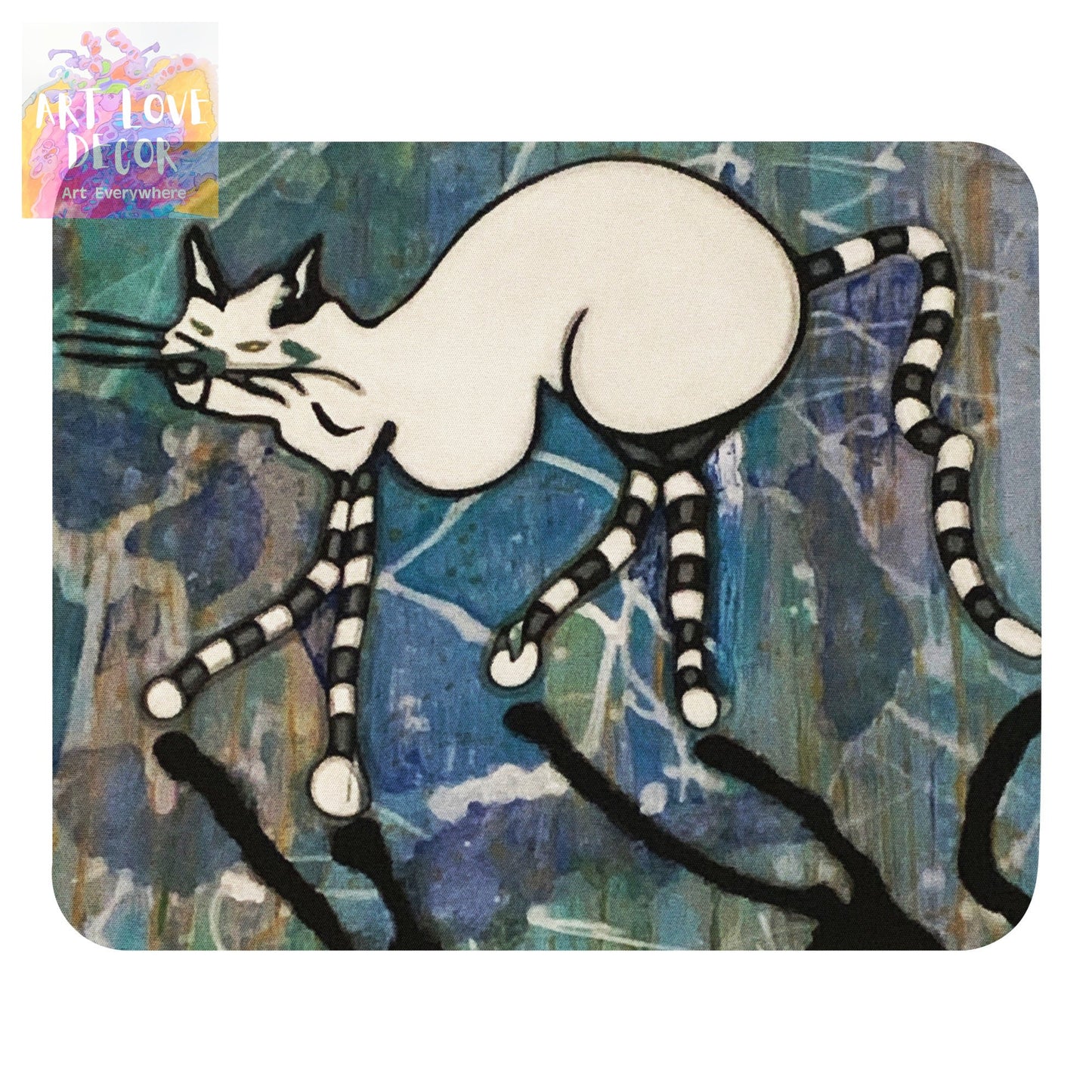Dancing Cat Mouse pad