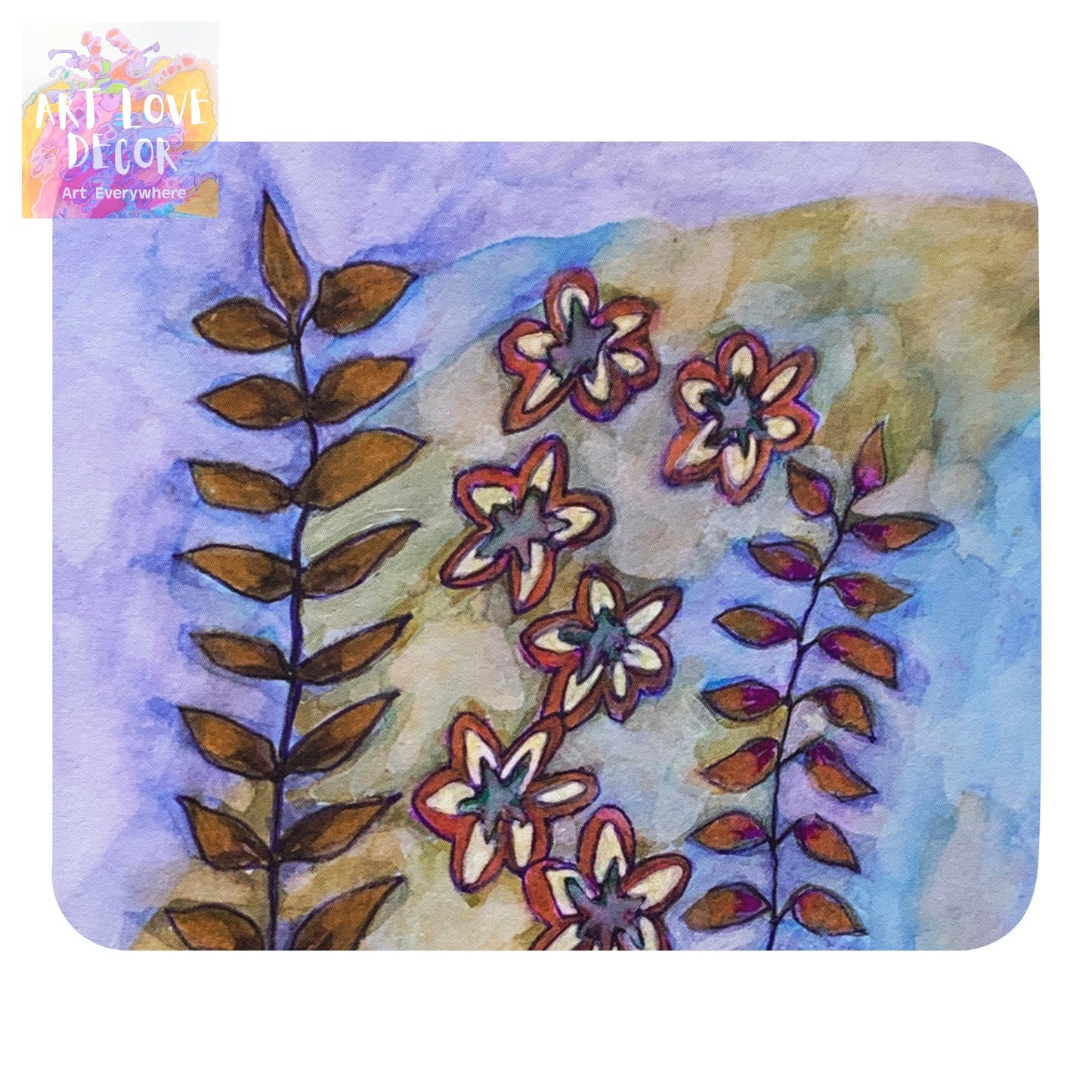 Flower Leaves Mouse pad