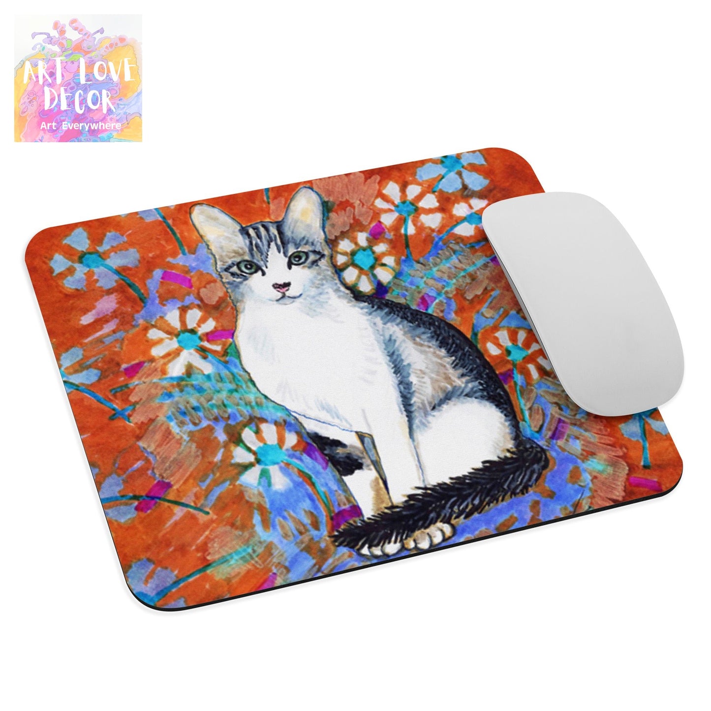 Daisy Cat Mouse pad