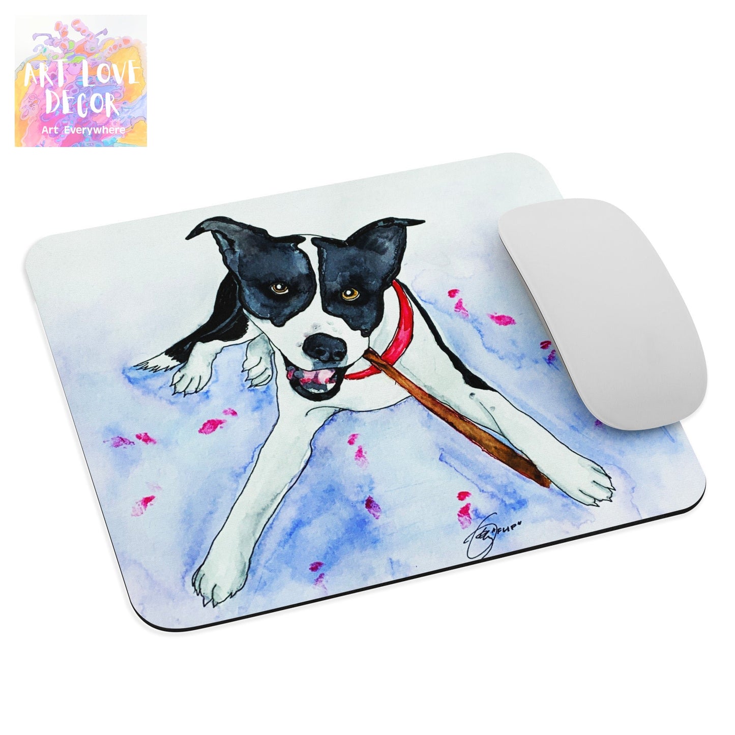 Dog Stick Mouse pad