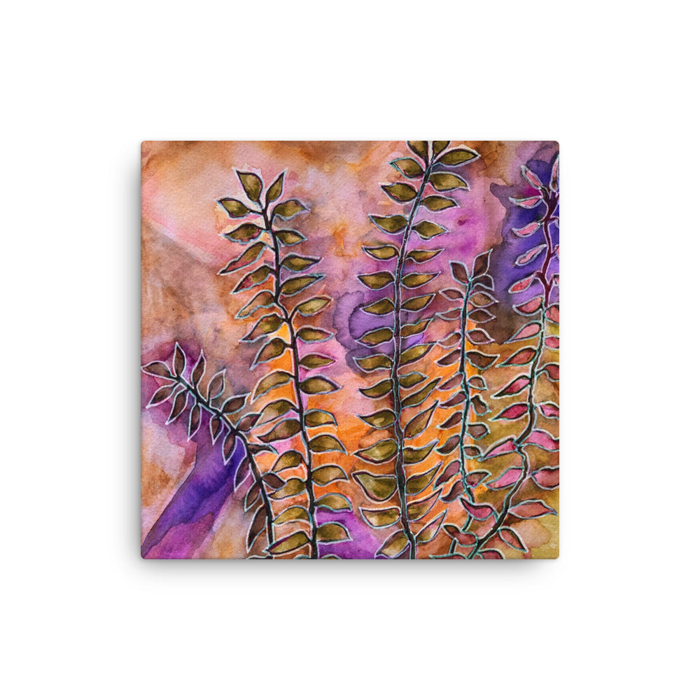 Night Street Leaves canvas print unframed - Art Love Decor