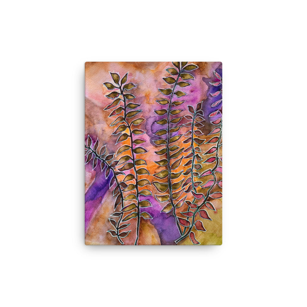 Night Street Leaves canvas print unframed - Art Love Decor